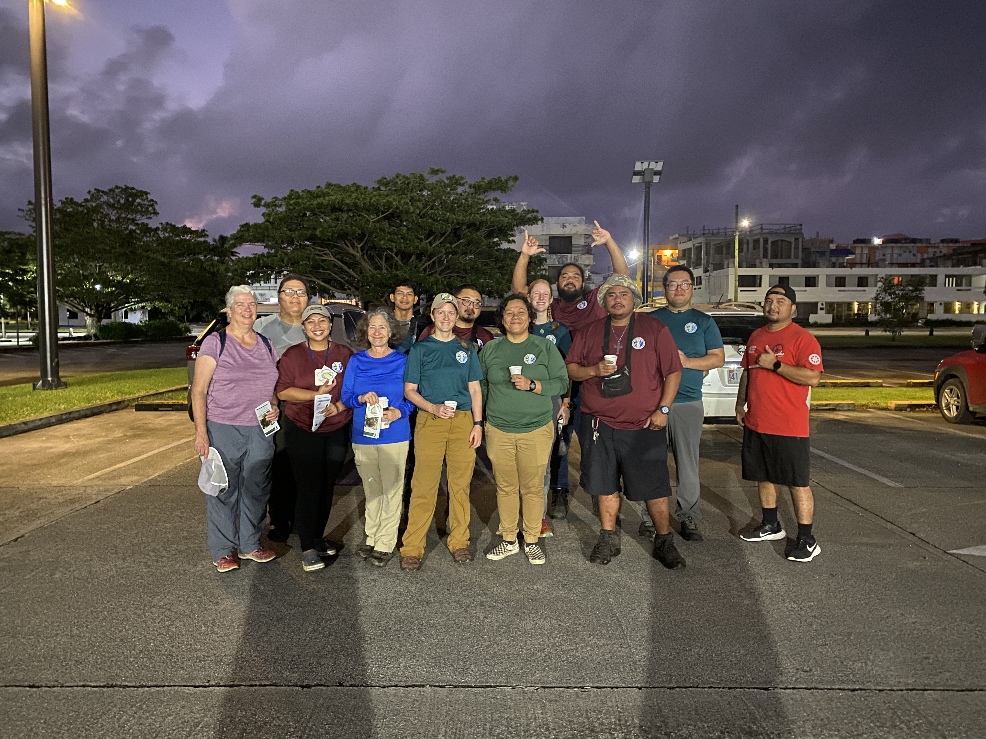 DFW staff and volunteers met at American Memorial Park prior to taking part in the bird count. 