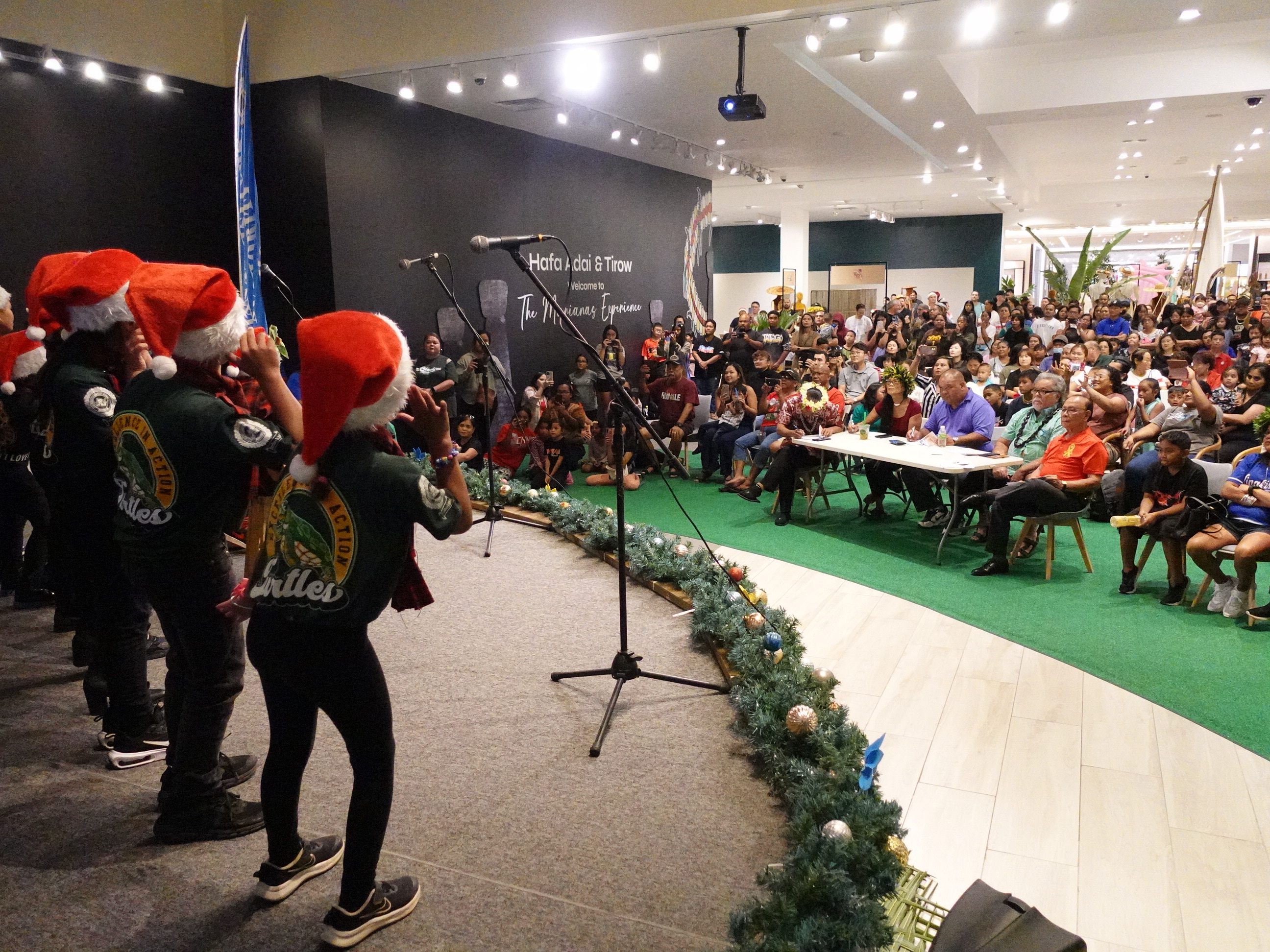 Oleai Elementary School performs at the 19th Annual Christmas in the Marianas on Dec. 2, 2023, at T Galleria in Garapan, Saipan.