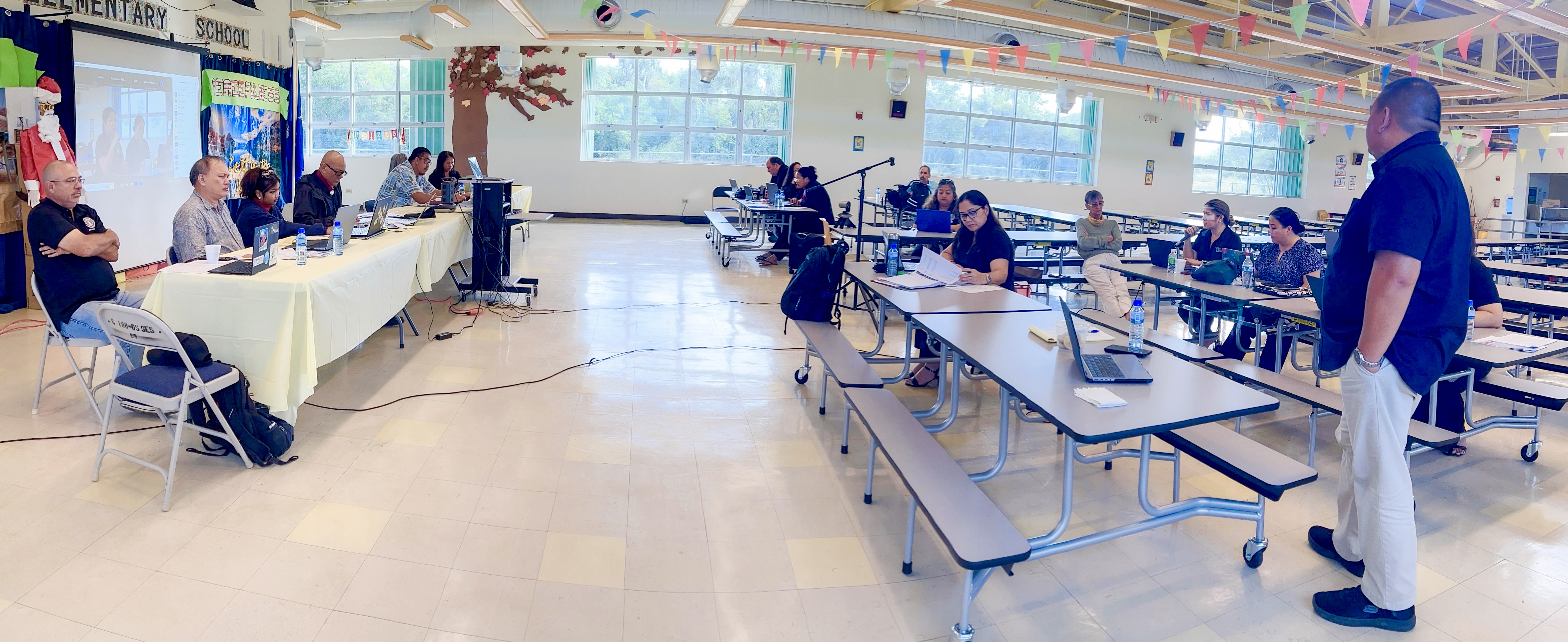 The Board of Education meeting on Rota was attended by key managers of the Public School System led by Interim Commissioner of Education Donna M. Flores.