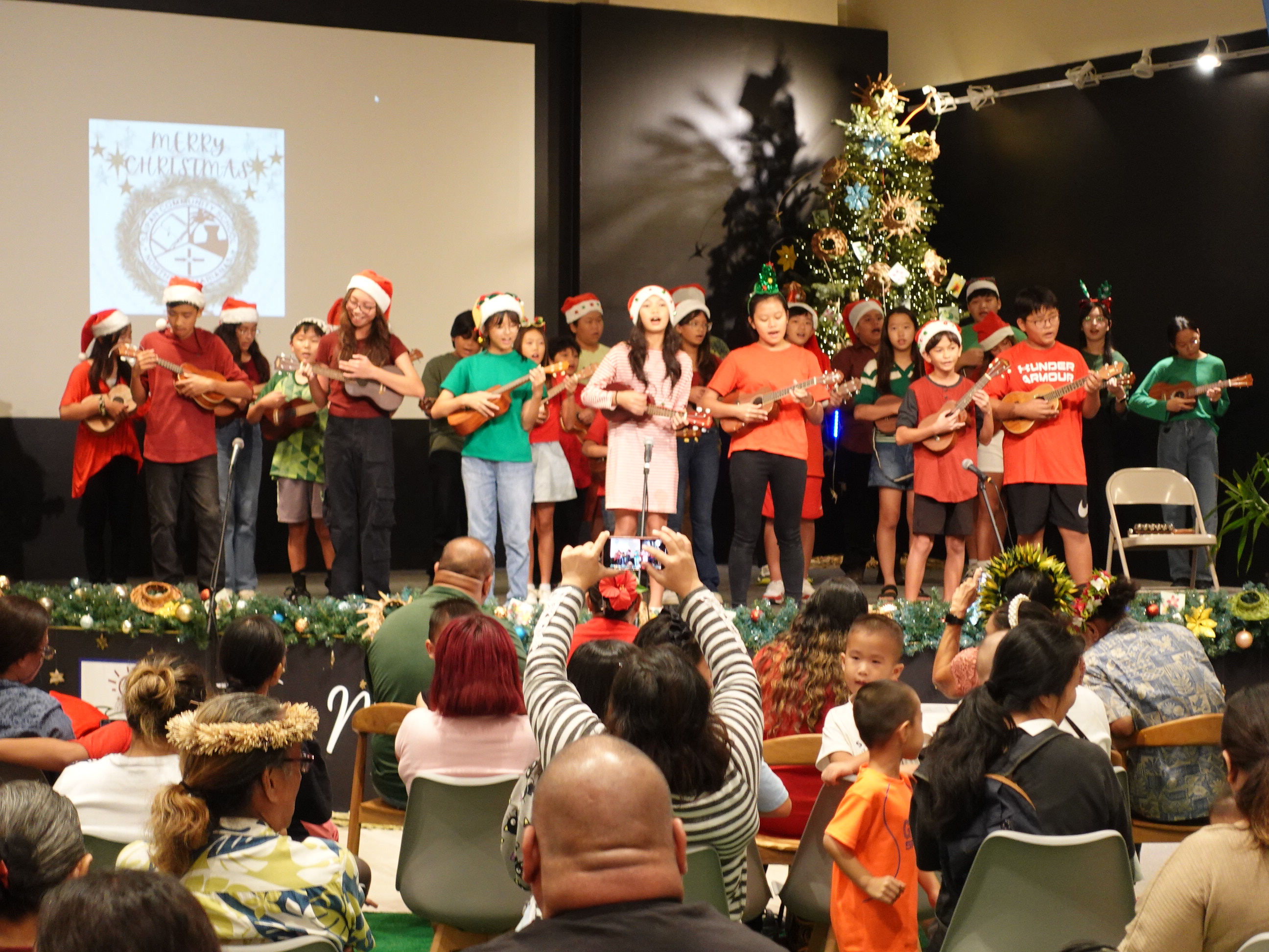 Saipan Community School performs at the 19th  Annual Christmas in the Marianas on Dec. 9, 2023, at T Galleria in Garapan, Saipan.  