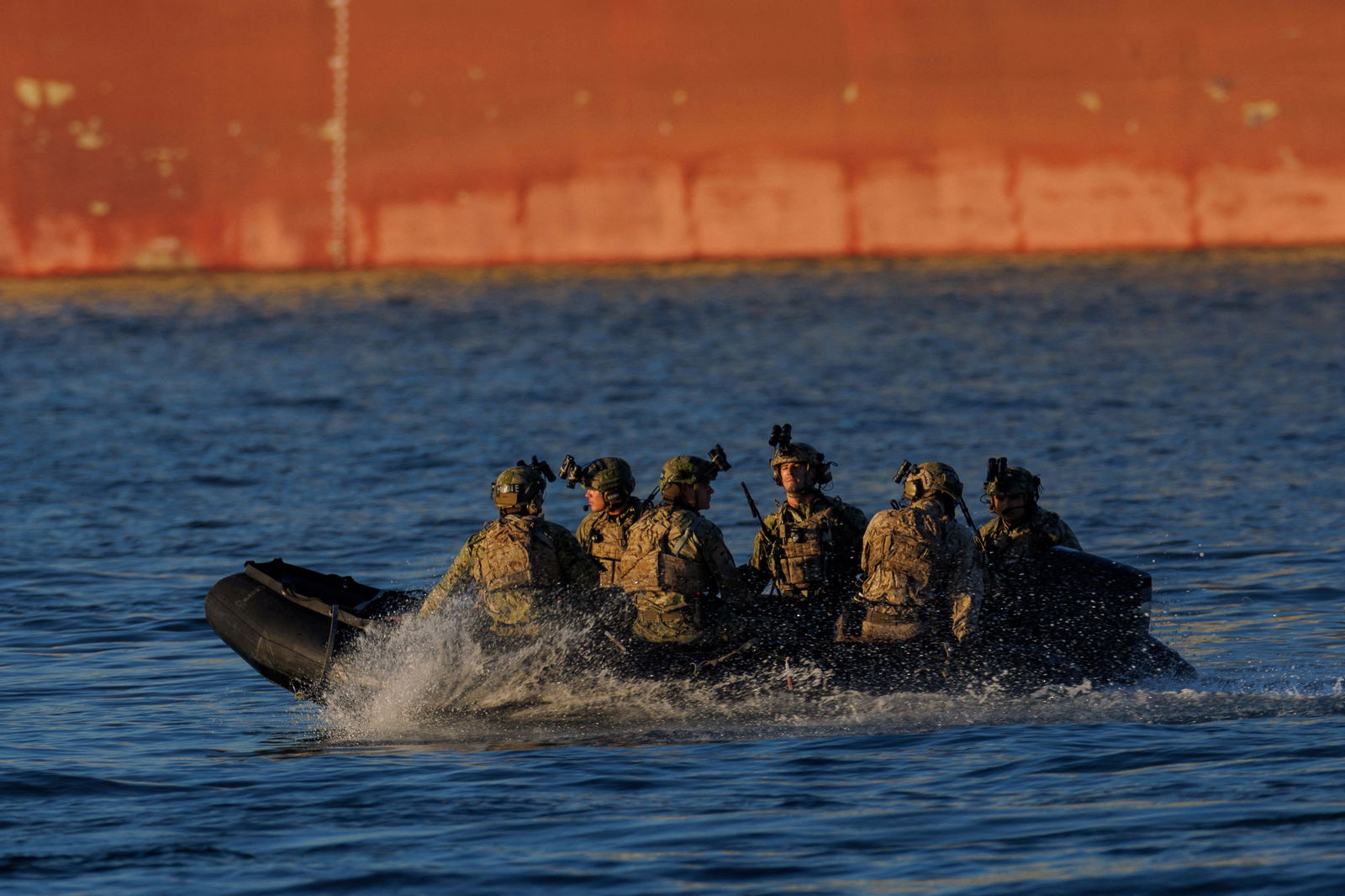 U.S. military personnel train on the waters near Coronado, California, California, U.S., August 29, 2023. 