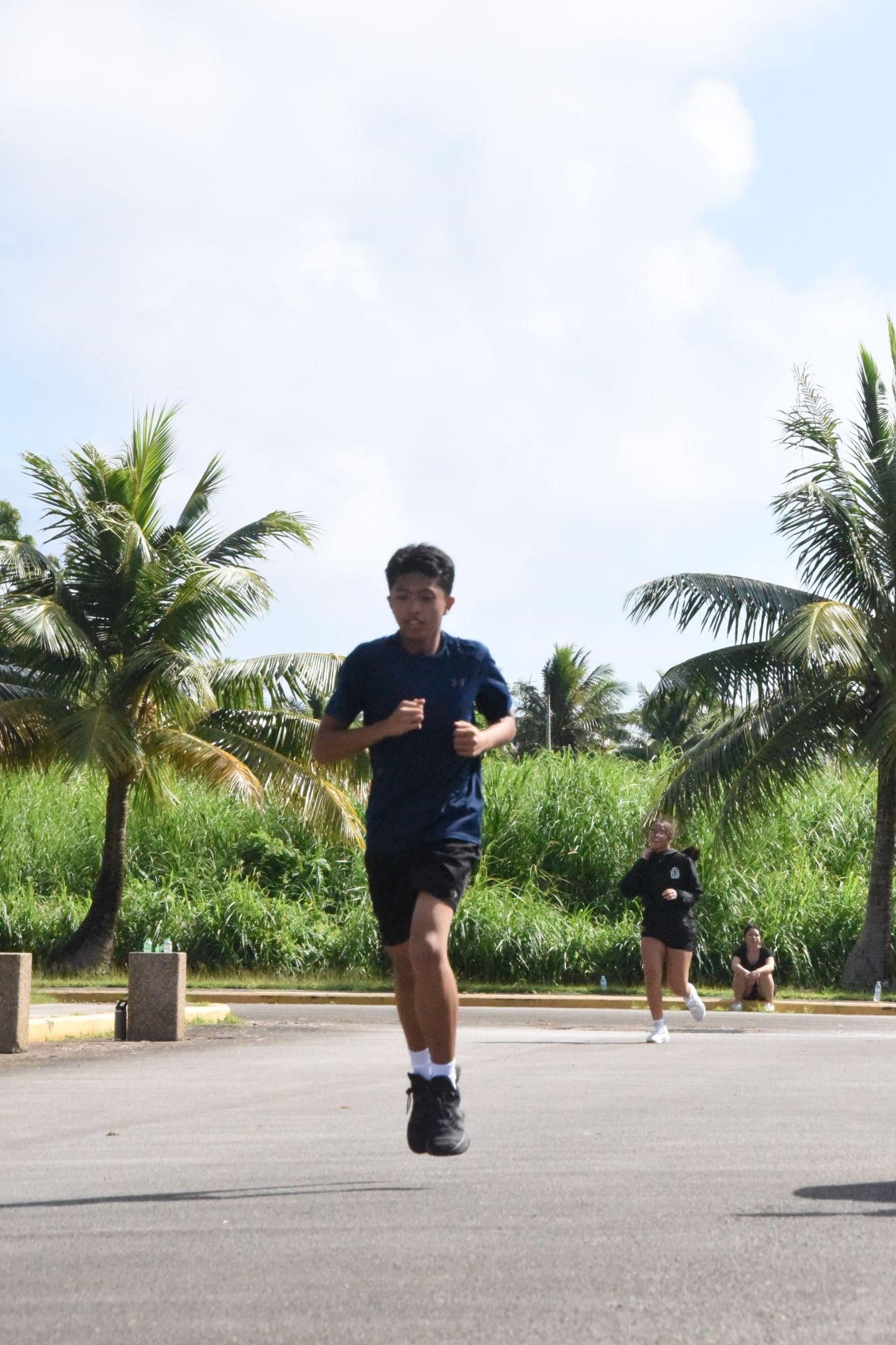C/CPL Jenard Nuyda pushes his limits during a one-mile run.