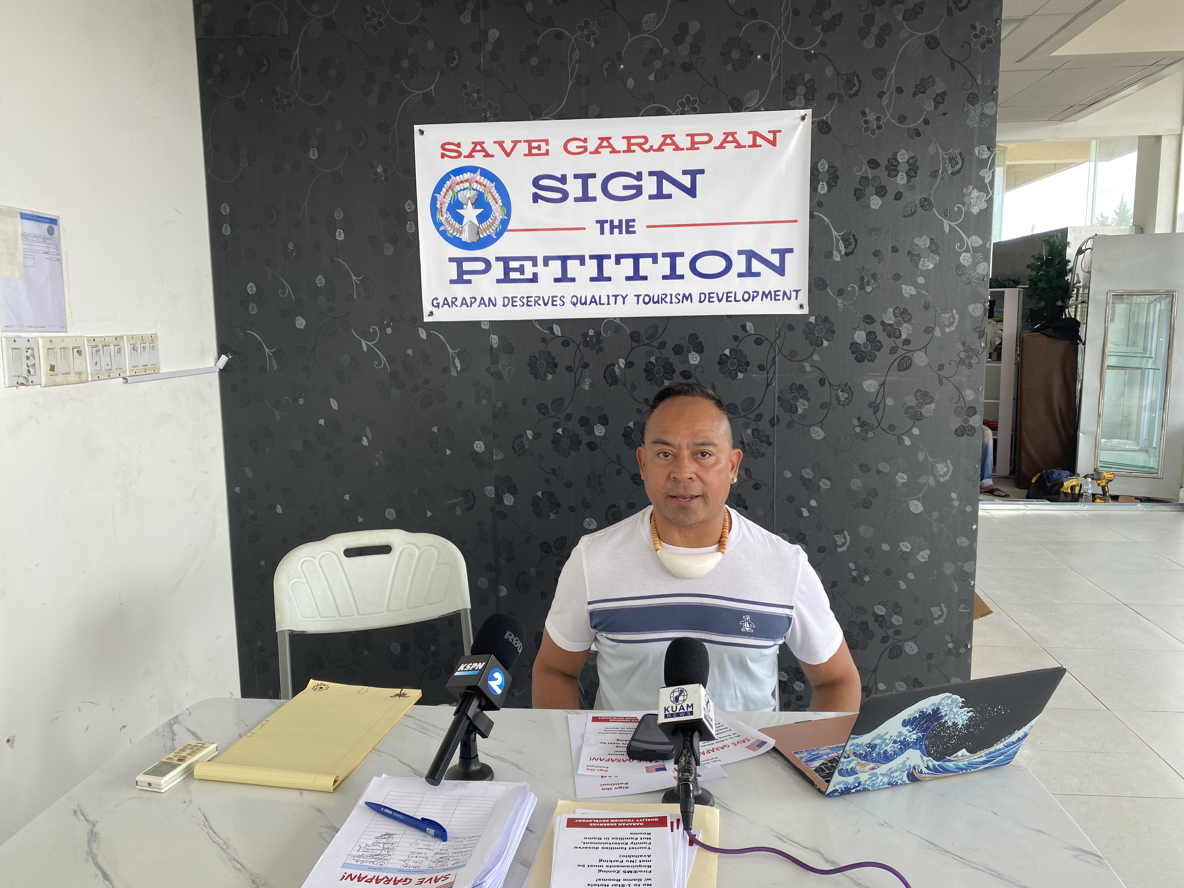 John Gonzales and other Save Garapan members oppose House Bill 23-85.