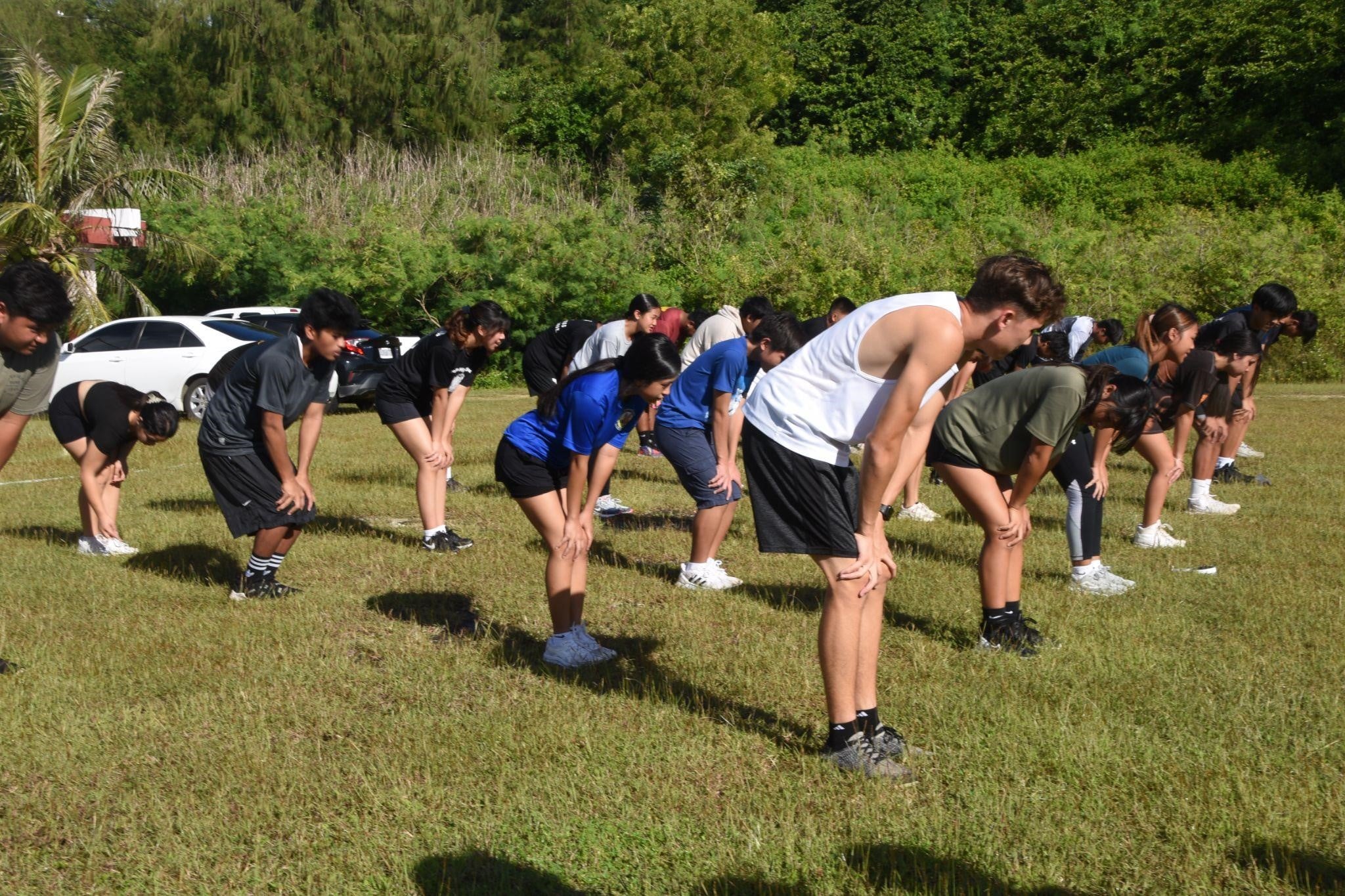 The Stallion Battalion cadets perform rotation exercises before the Cadet Challenge Event.