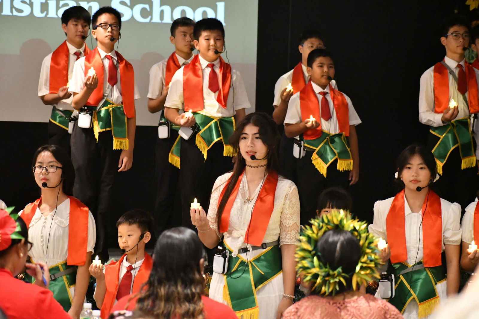 ACS carolers enchanting the audience during their performance at DFS on December 9, 2023.