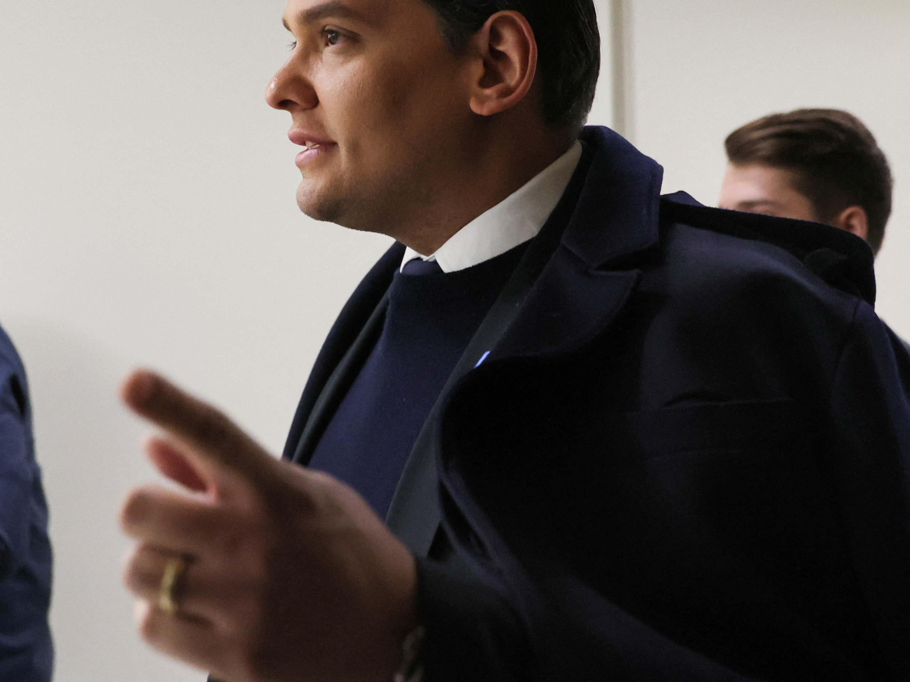 U.S. Representative George Santos (R-NY) walks to a series of votes including a vote to expel him from the House of Representatives on Capitol Hill in Washington, U.S., December 1, 2023.