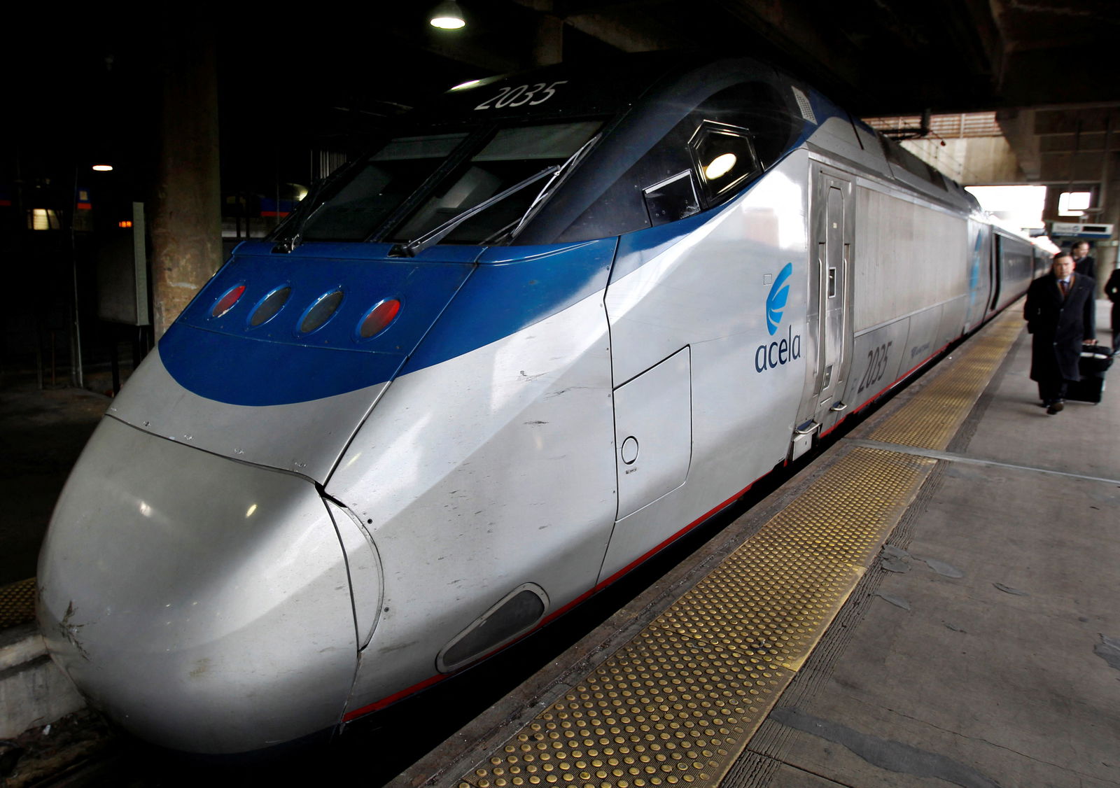 Amtrak's high speed Acela at Washington's Union Station,February 8, 2011. 