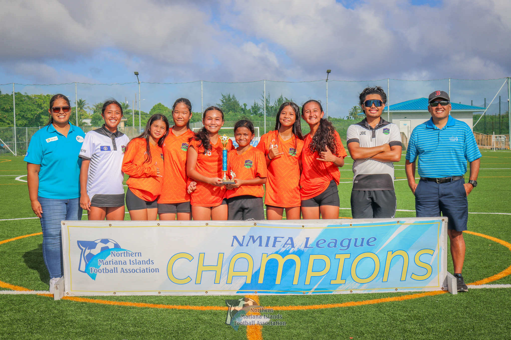 The Kanoa Football Club won the U14 girls division championship of the TakeCare Youth Soccer League Fall 2023 on Saturday at the NMI Soccer Training Center in Koblerville.