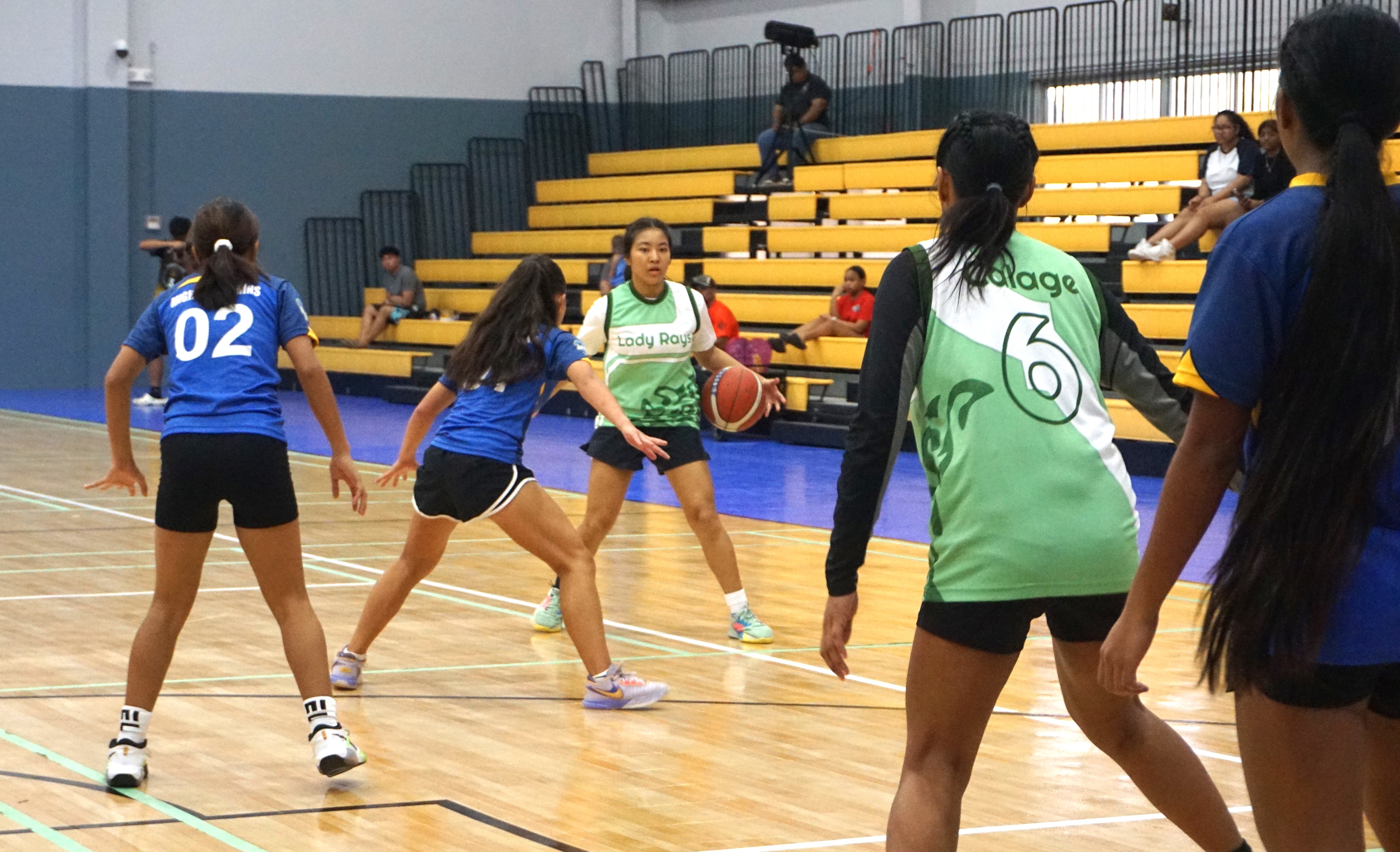 SSHS' Yasmeen Younis sets up the play.