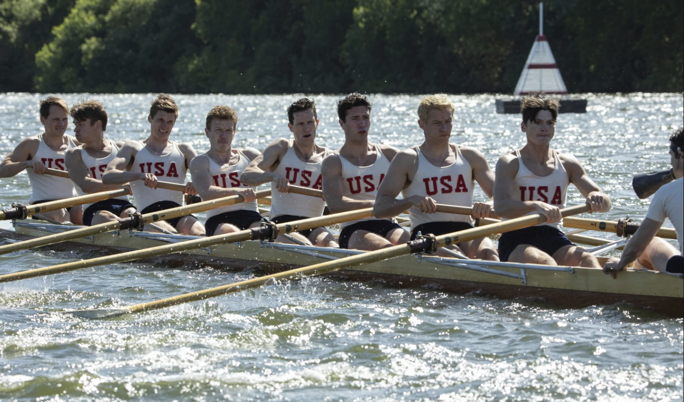 A scene from “The Boys in the Boat.”