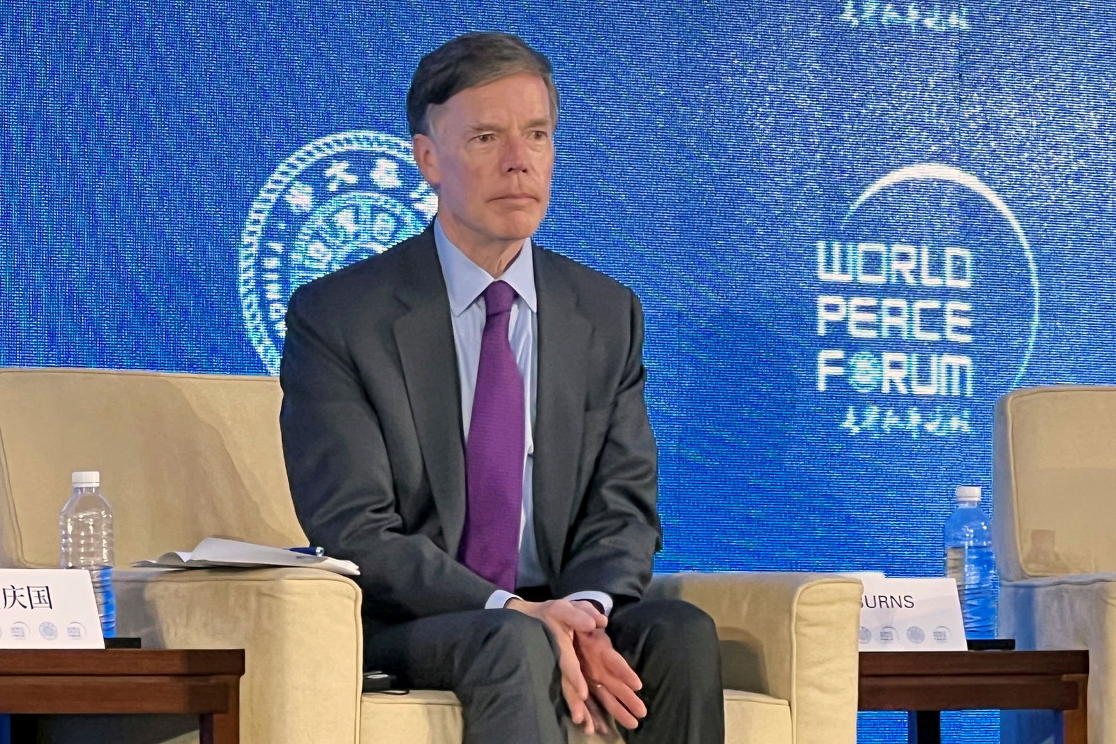 U.S. Ambassador to China Nicholas Burns attends the World Peace Forum at Tsinghua University in Beijing, China July 4, 2022. 