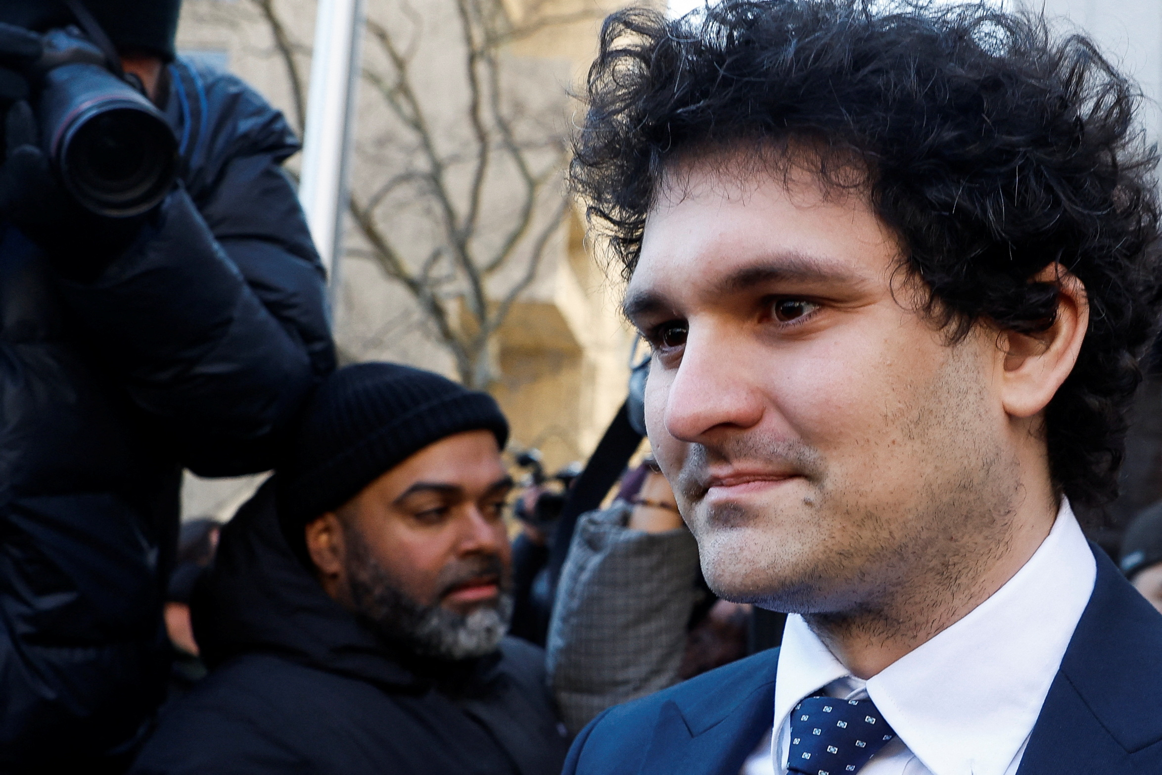 Former FTX Chief Executive Sam Bankman-Fried, who faces fraud charges over the collapse of the bankrupt cryptocurrency exchange, leaves the Manhattan federal court in New York City, U.S. March 30, 2023. 