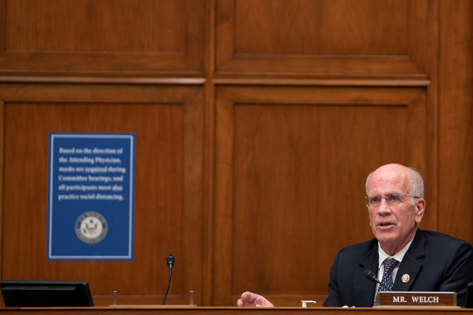 Representative Peter Welch (D-Vt.) speaks during to a hearing before the US House of Representatives Committee on Oversight and Reform focused on the cost of prescription drugs, in the U.S. Capitol, in Washington, U.S., September 30, 2020.