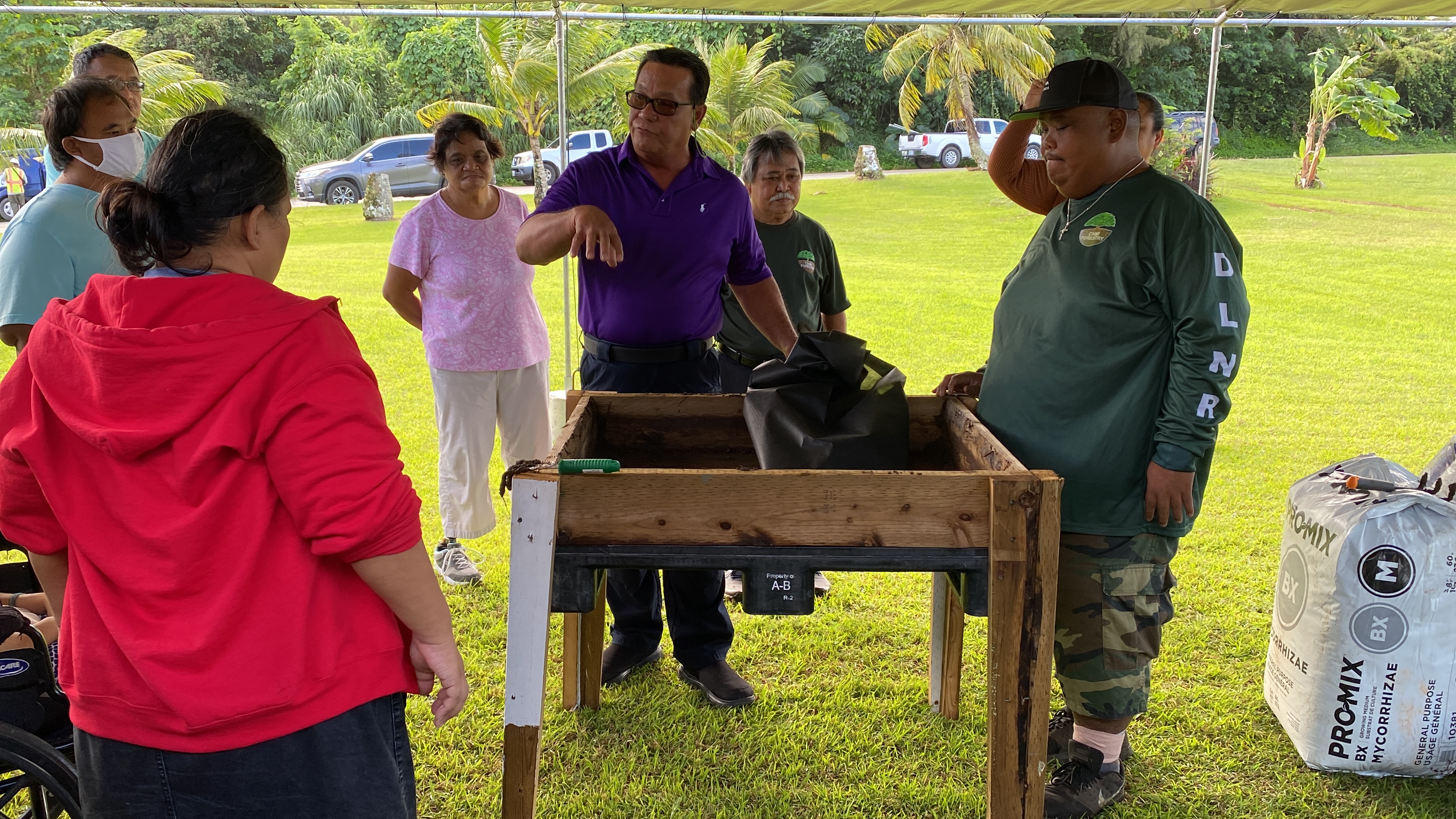 Saipan Mayor RB Camacho’s office donated the garden beds while the Division of Agriculture donated the gardening medium. 