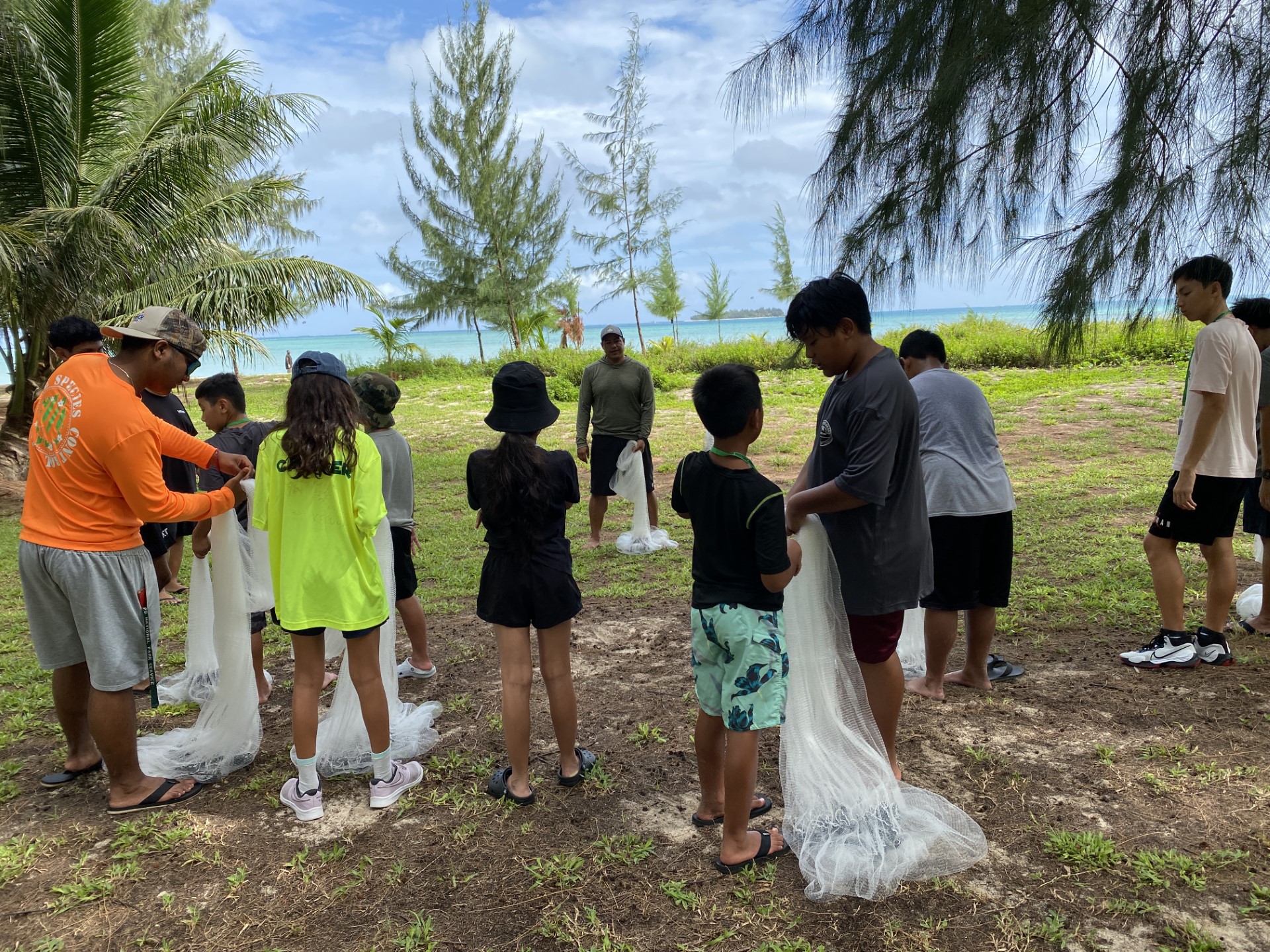 Children got hands-on talaya practice at Micro Beach during a previous workshop.