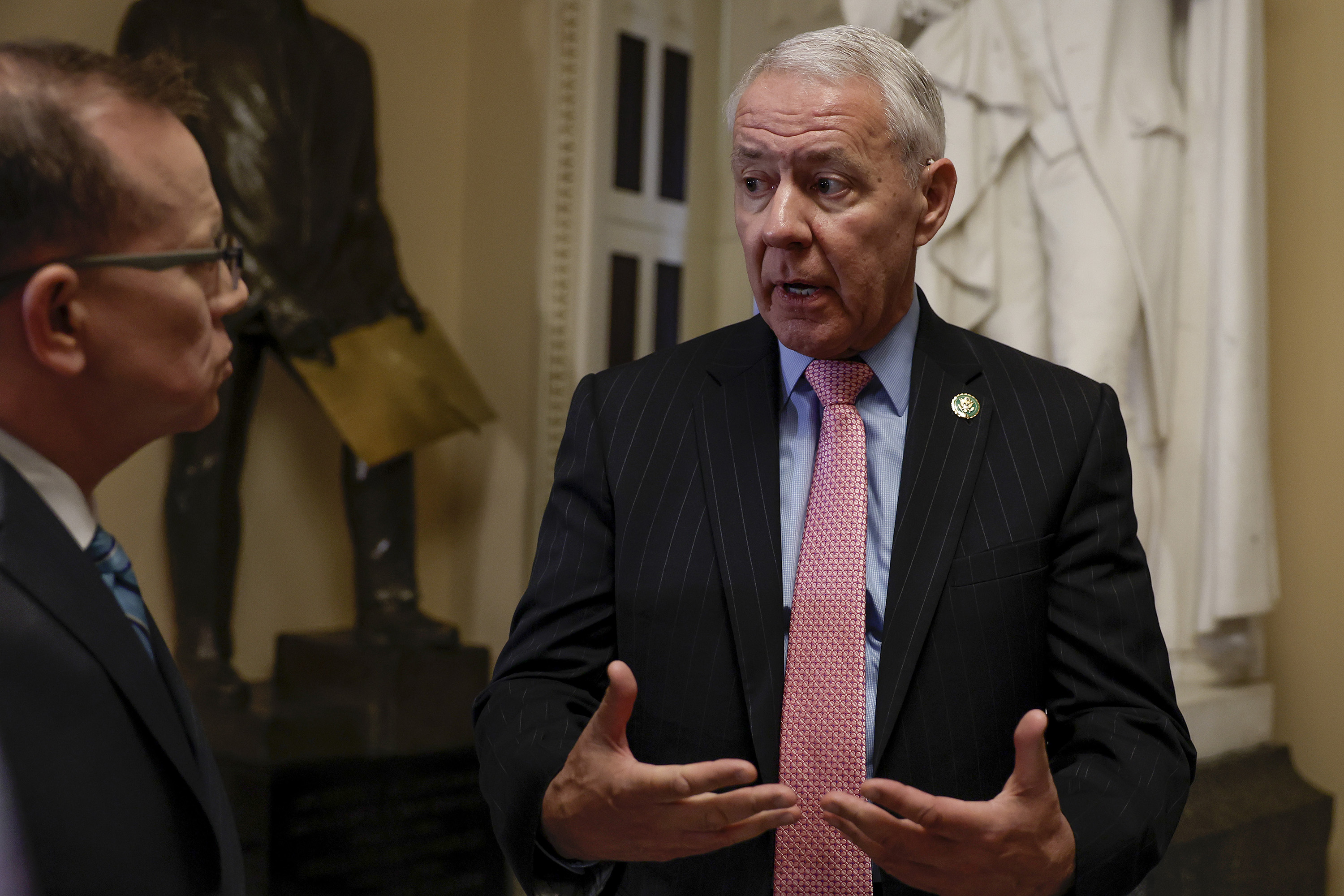U.S. Rep. Ken Buck, R-Colo., speaks to reporters outside the House Chambers in the U.S. Capitol on May 31, 2023, in Washington, D.C. (Anna Moneymaker/Getty Images/TNS)