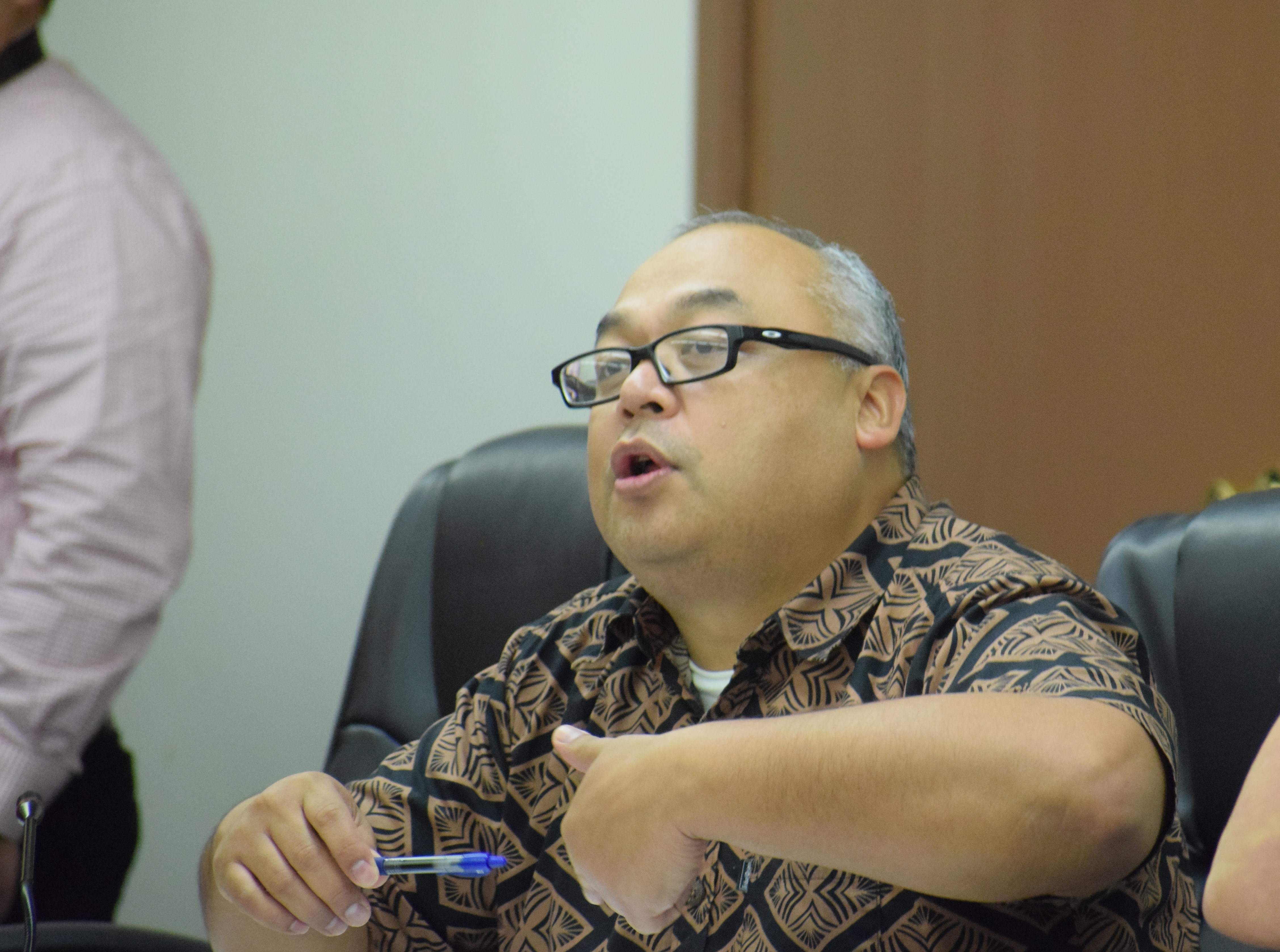 Rep. Blas Jonathan Attao gestures as he speaks during a House session on Thursday.