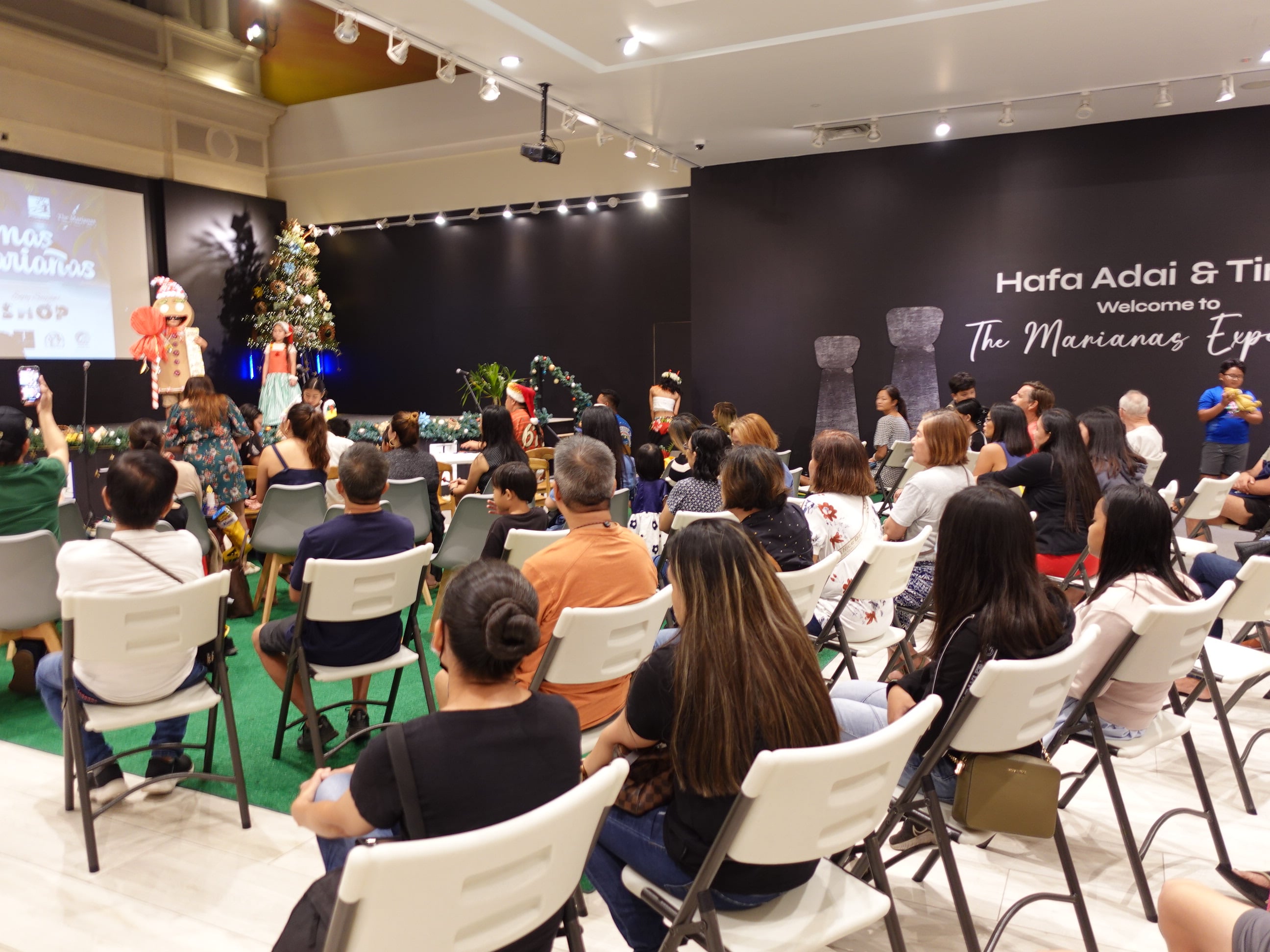The 19th  Annual Christmas in the Marianas gathers a crowd on Dec. 16, 2023, at T Galleria in Garapan, Saipan.  