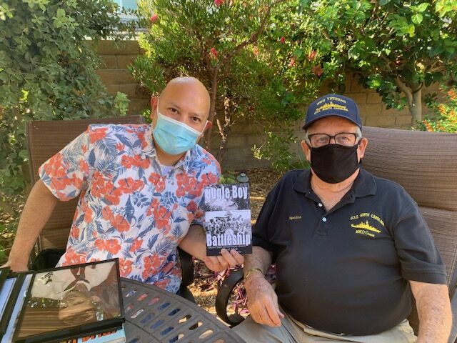 Lloyd at 96 with Superior Court Judge Johnny Gogo.