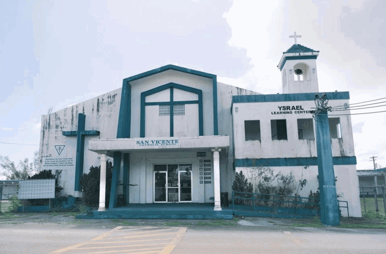 The closed San Vicente Catholic School campus as seen in Barrigada Dec. 6, 2023.   