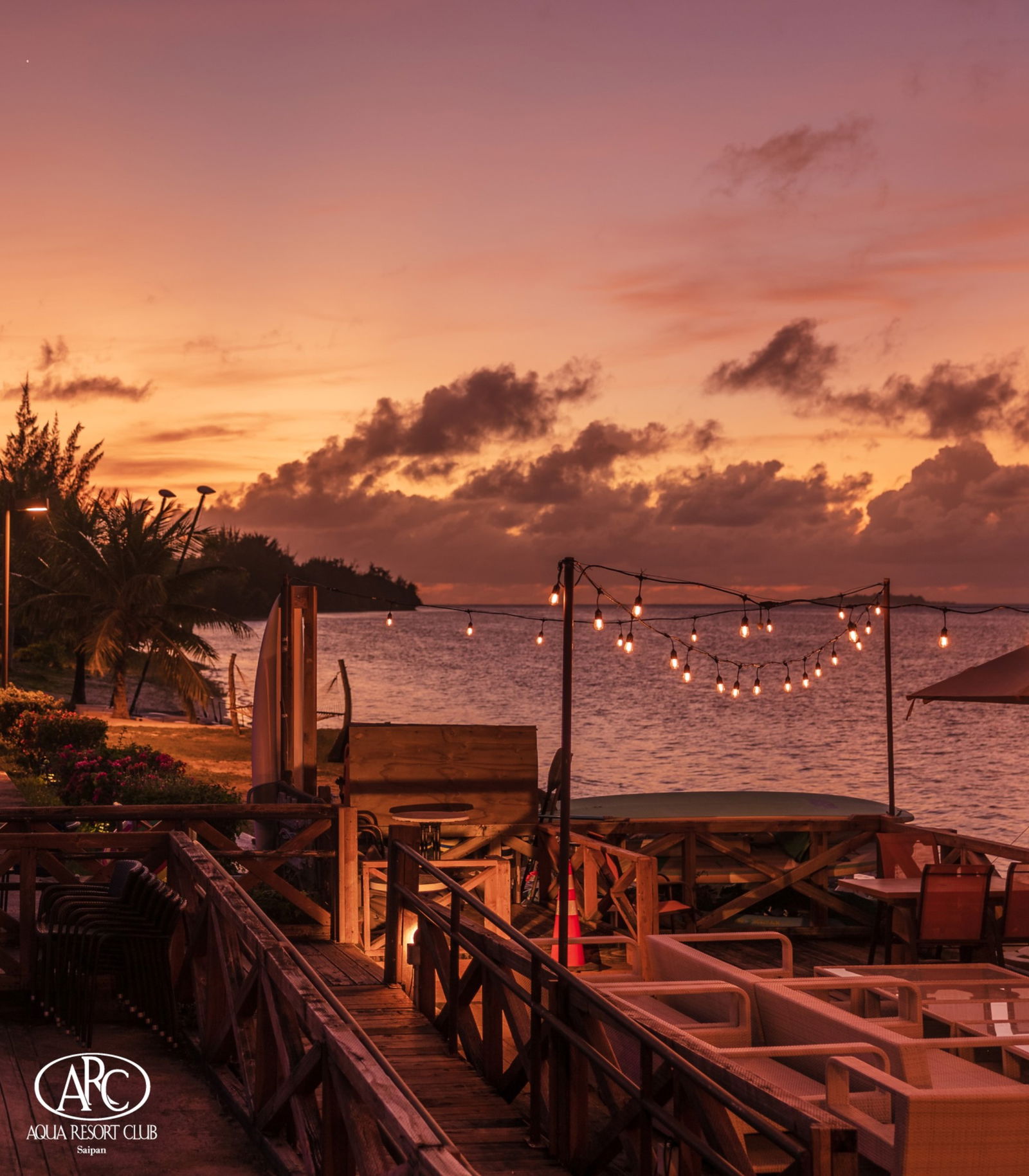 A sunset view at Aqua Resort Club.