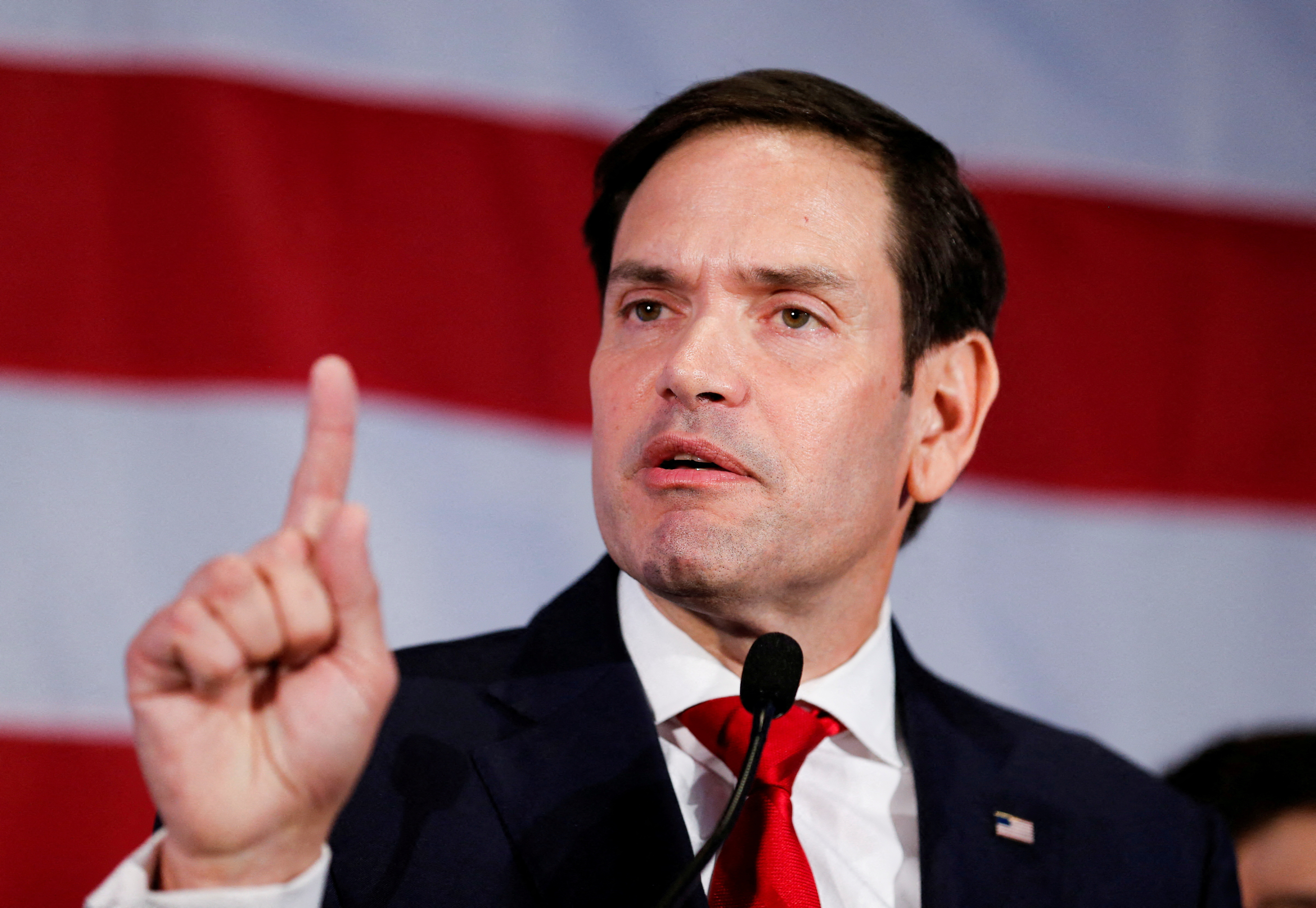 Republican. U.S. Senator Marco Rubio appears at his U.S. midterm election night gathering after winning his race in Miami, Florida, U.S., November 8, 2022. 