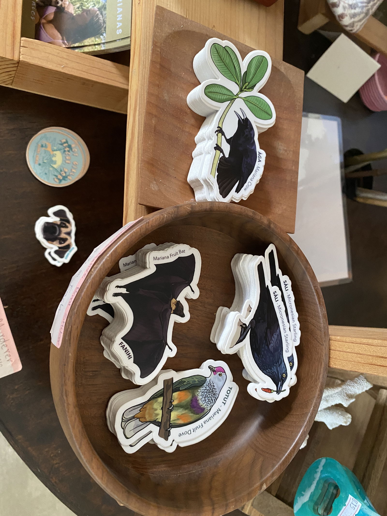 $3 bird stickers are great stocking stuffers.