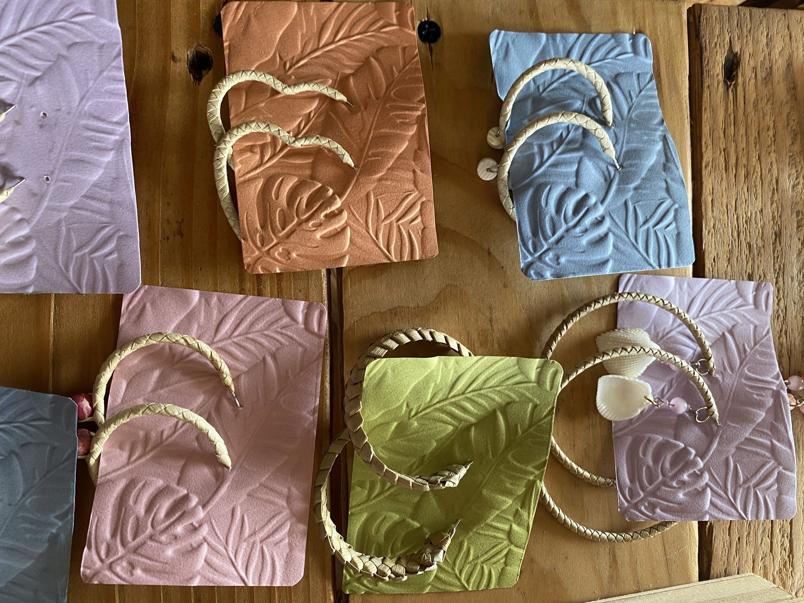 Cute and elegant woven hoops from Saipan Weaving.