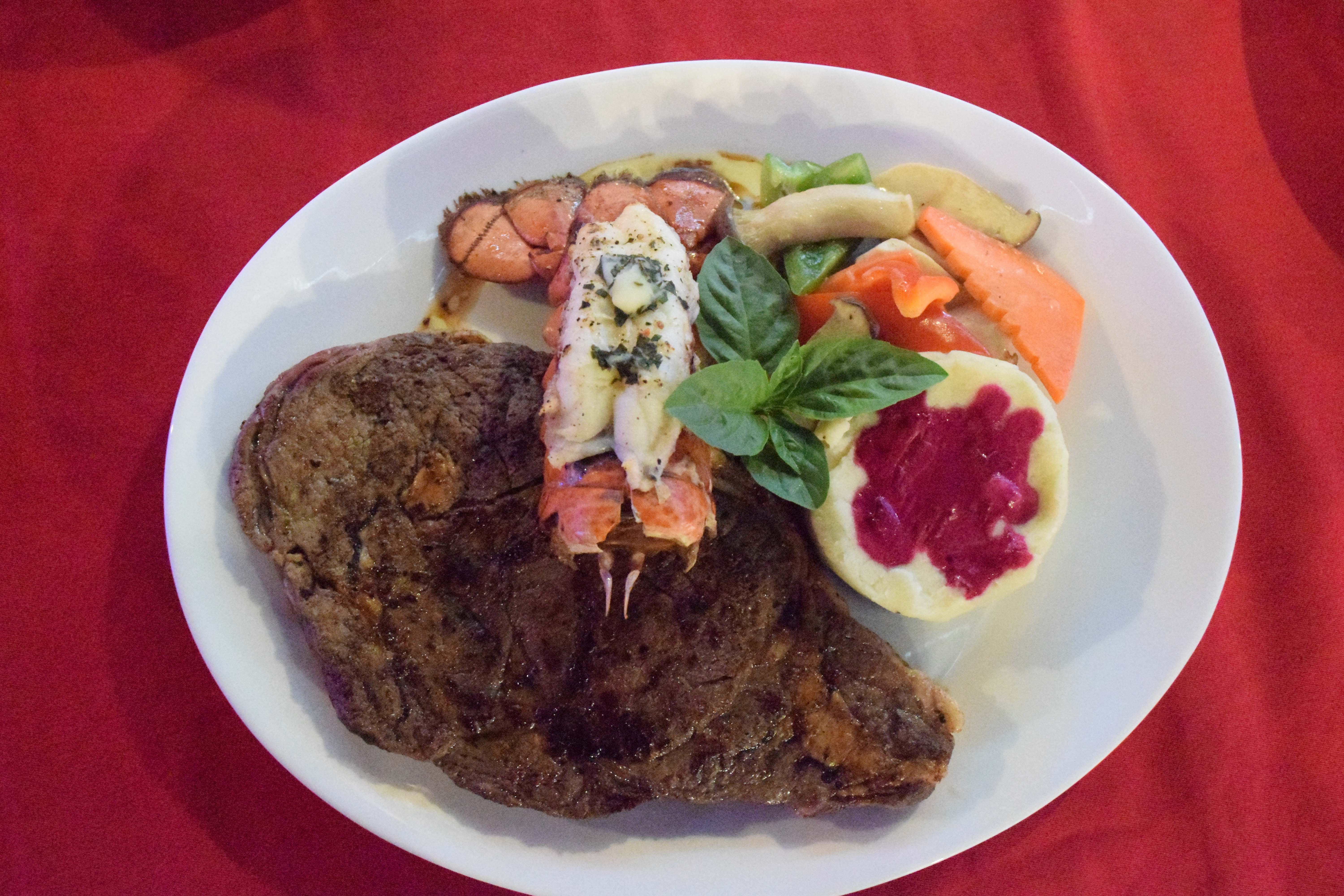The Mariana Lighthouse’s Valentines Day special treat, Surf & Turf.