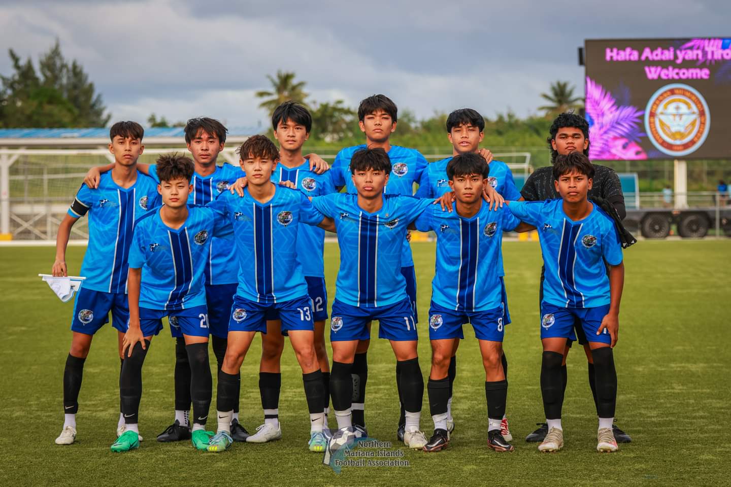 Saipan’s Marianas High School football team.