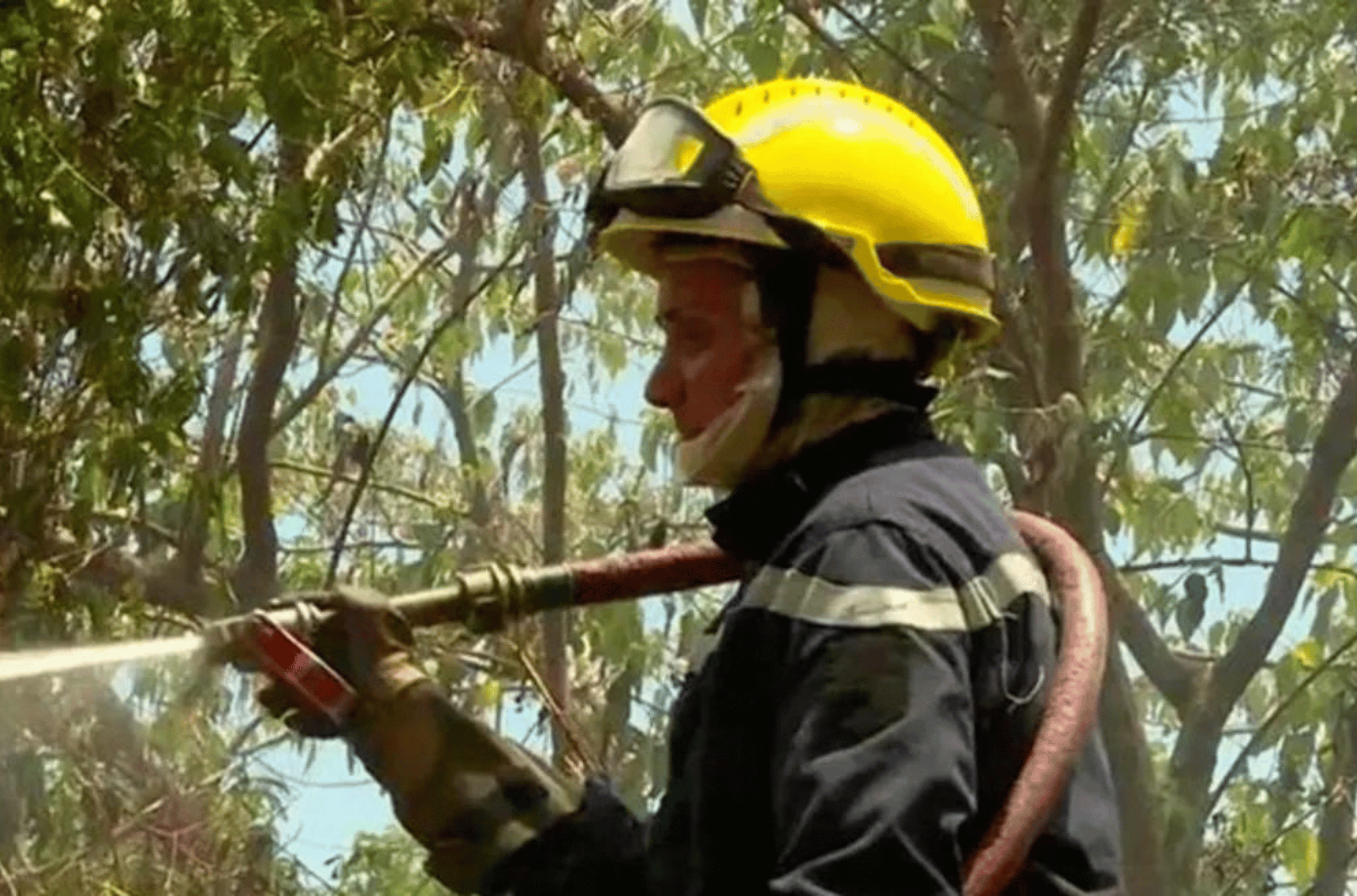 Fire fighters in New Caledonia. 
