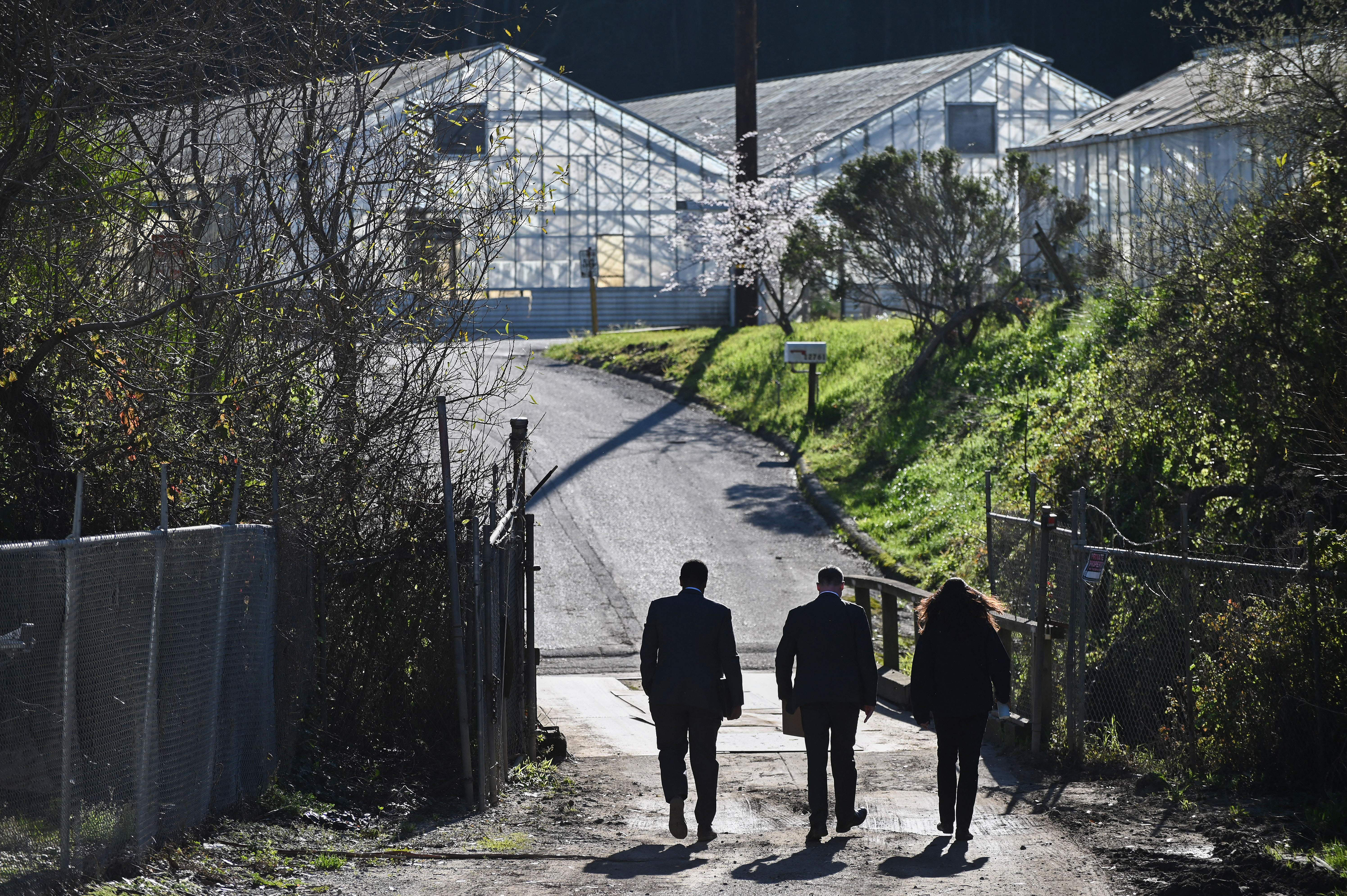 FBI agents enter to investigate the crime scene after shooting in Half Moon Bay, California, on Jan. 24, 2023. An Asian farm worker was in custody after seven of his colleagues were killed in front of children at sites in California, days after a mass shooter killed 11 people at a Lunar New Year celebration near Los Angeles. Data from the FBI showed a drop in the number of reported anti-Asian hate crimes in recent years, but researchers and advocates say itâ€™s an incomplete picture of what Asian Americans are experiencing. 