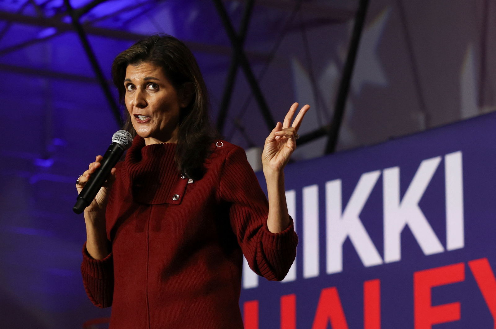 Republican presidential candidate and former U.S. Ambassador to the United Nations Nikki Haley speaks during a campaign visit ahead of the South Carolina Republican presidential primary election in Mauldin, South Carolina, U.S. January 27, 2024. 