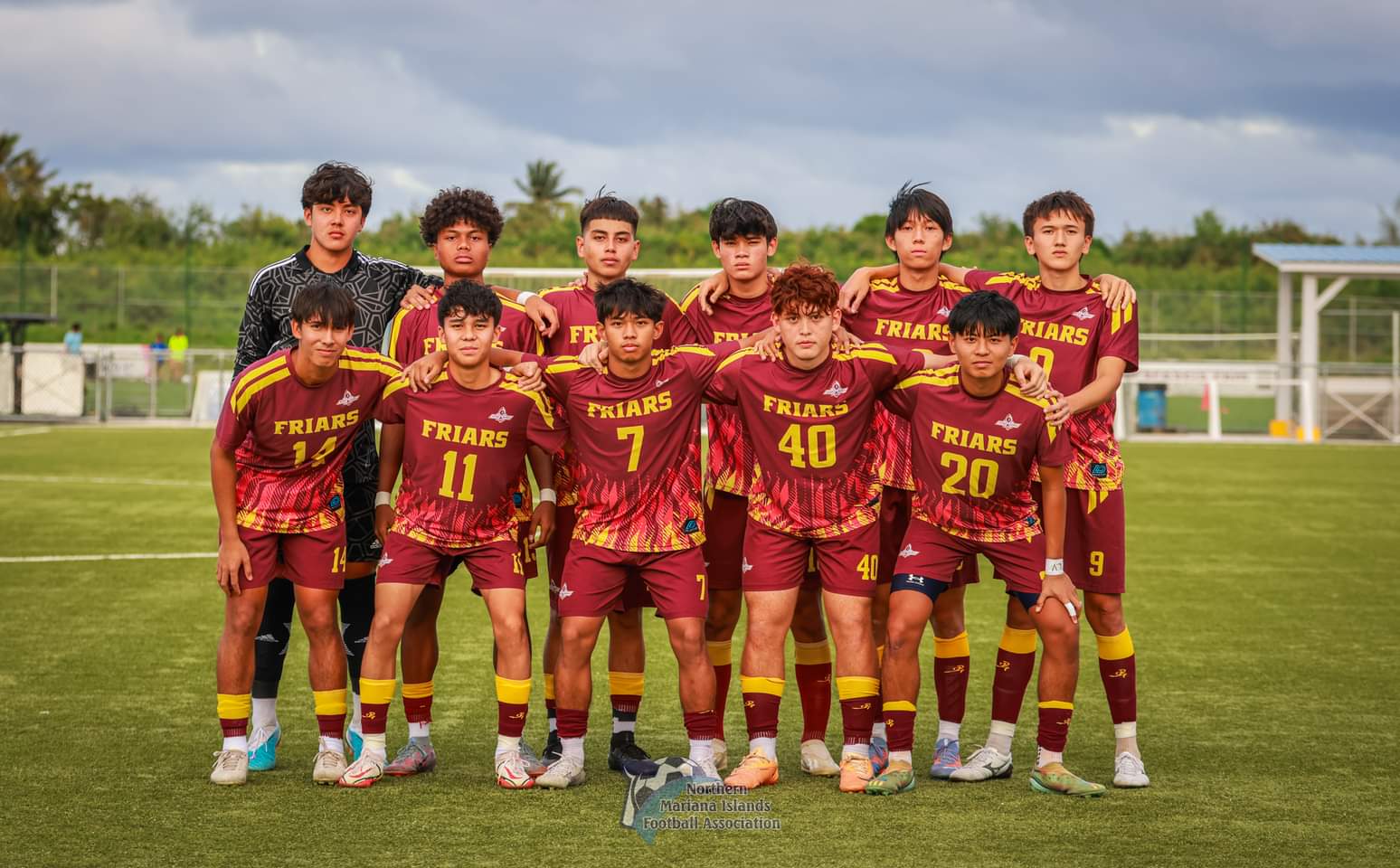Guam’s Father Duenas Memorial School football team.