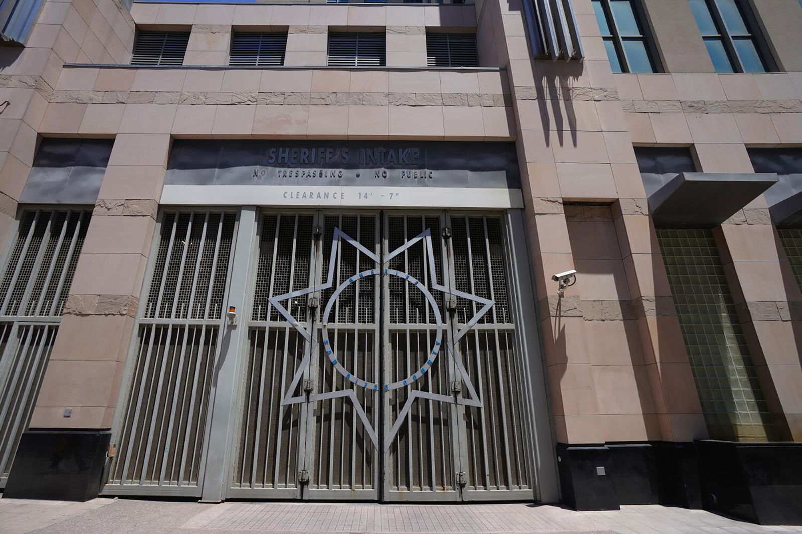 Entrance to the Sheriff's Intake at San Diego Central Jail on the corner of Front Street and B Street in downtown San Diego. 