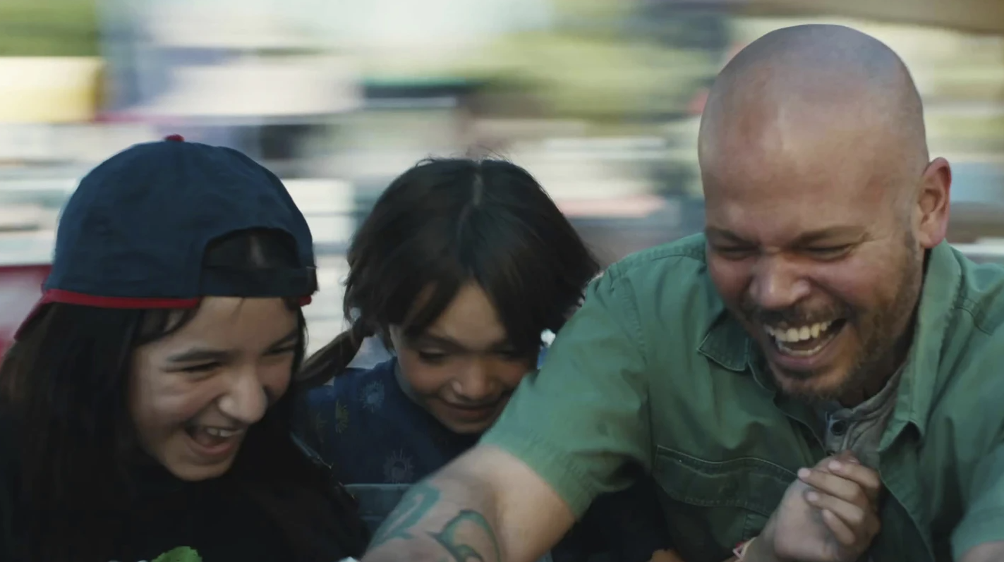 Residente, right, in a scene from “In the Summers” by Alessandra Lacorazza Samudio, an official selection of the U.S. Dramatic Competition at the 2024 Sundance Film Festival.