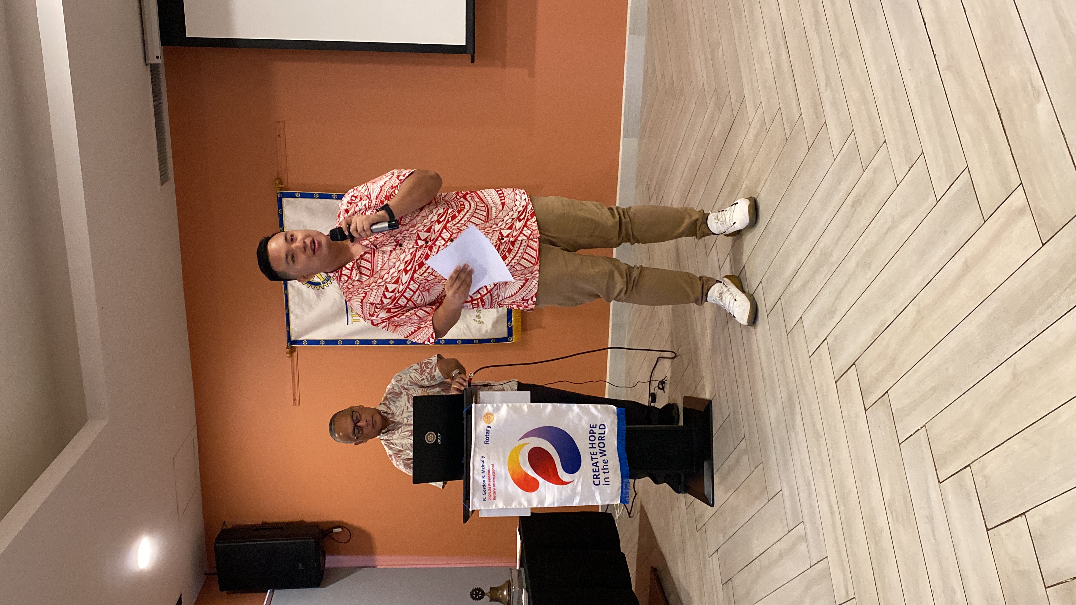 Richard Baleares, right, Rotaract Club of Saipan president, said registration is ongoing for the Rotaract Club of Saipan’s 5K Fun Run set for Feb. 24.