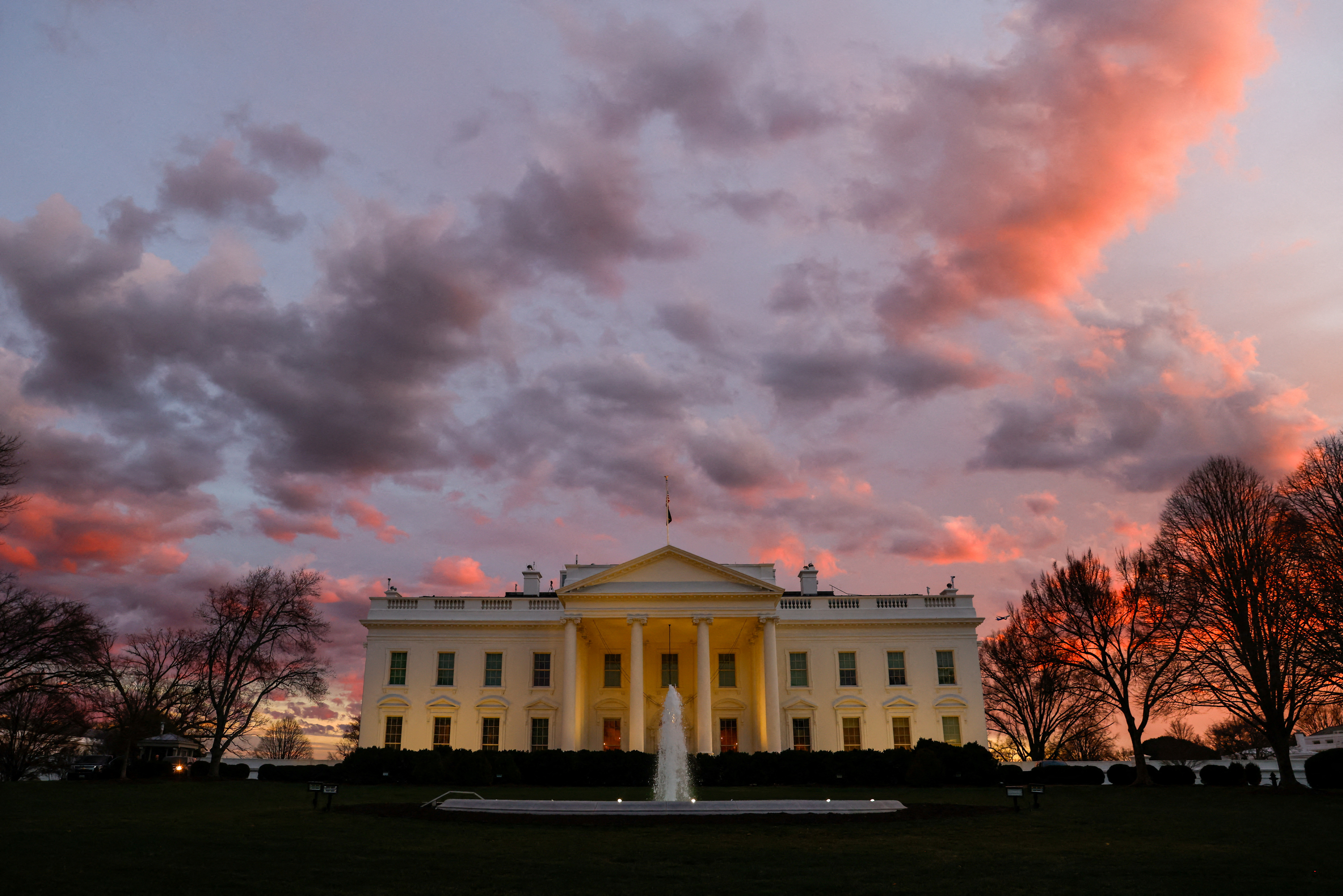 A view shows the White House in Washington, U.S., January 26, 2024. 