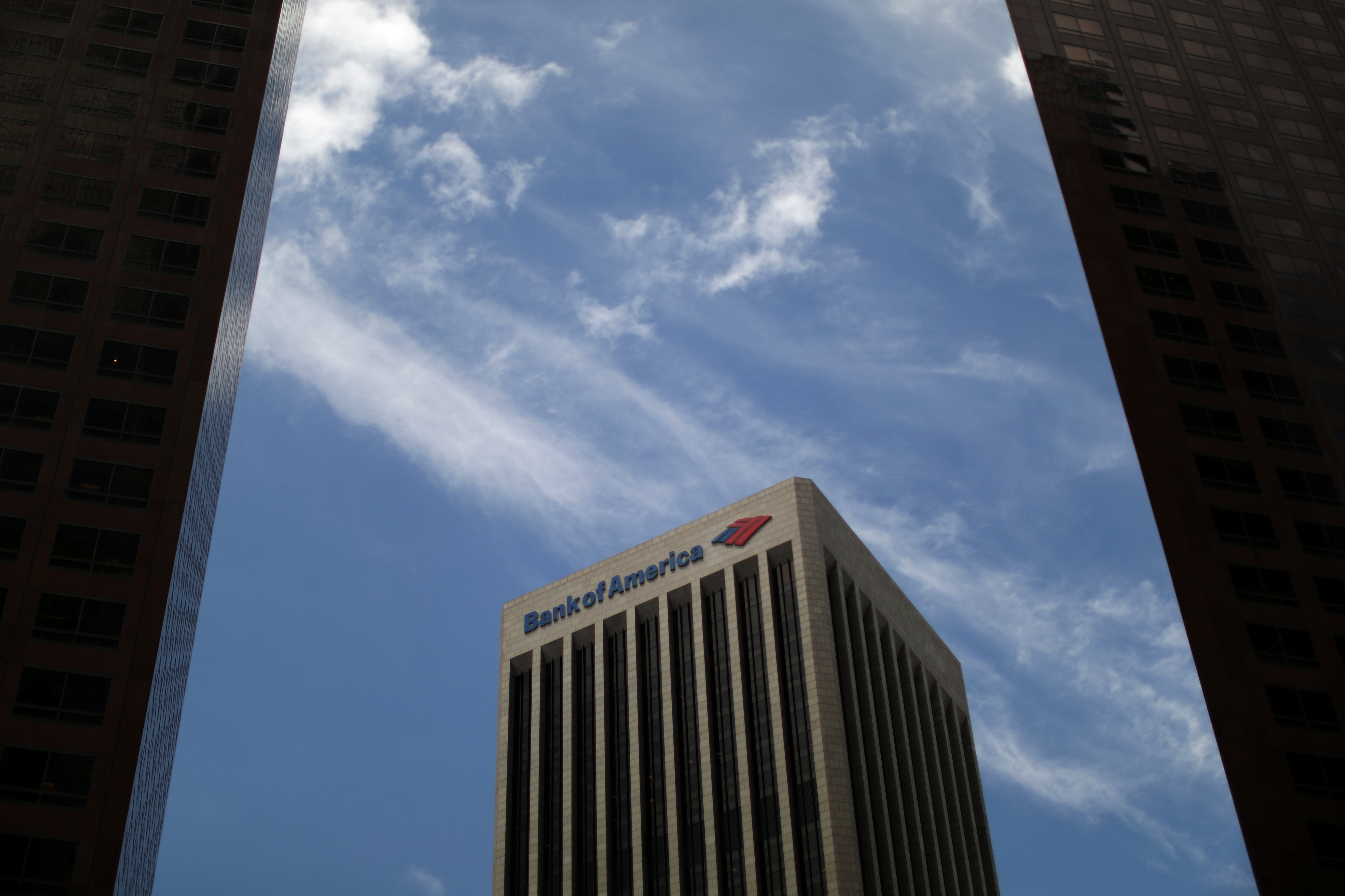 A Bank of America building is seen in Los Angeles, California, U.S., May 6, 2019. 