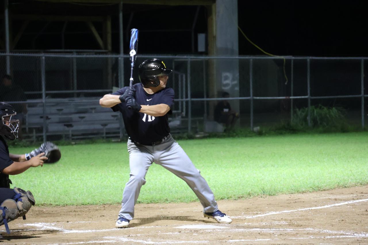 The Pirates' Jerome Delos Santos steps up to bat during an SBL Masters League game at the Francisco "Tan Ko" Palacios Baseball Field.