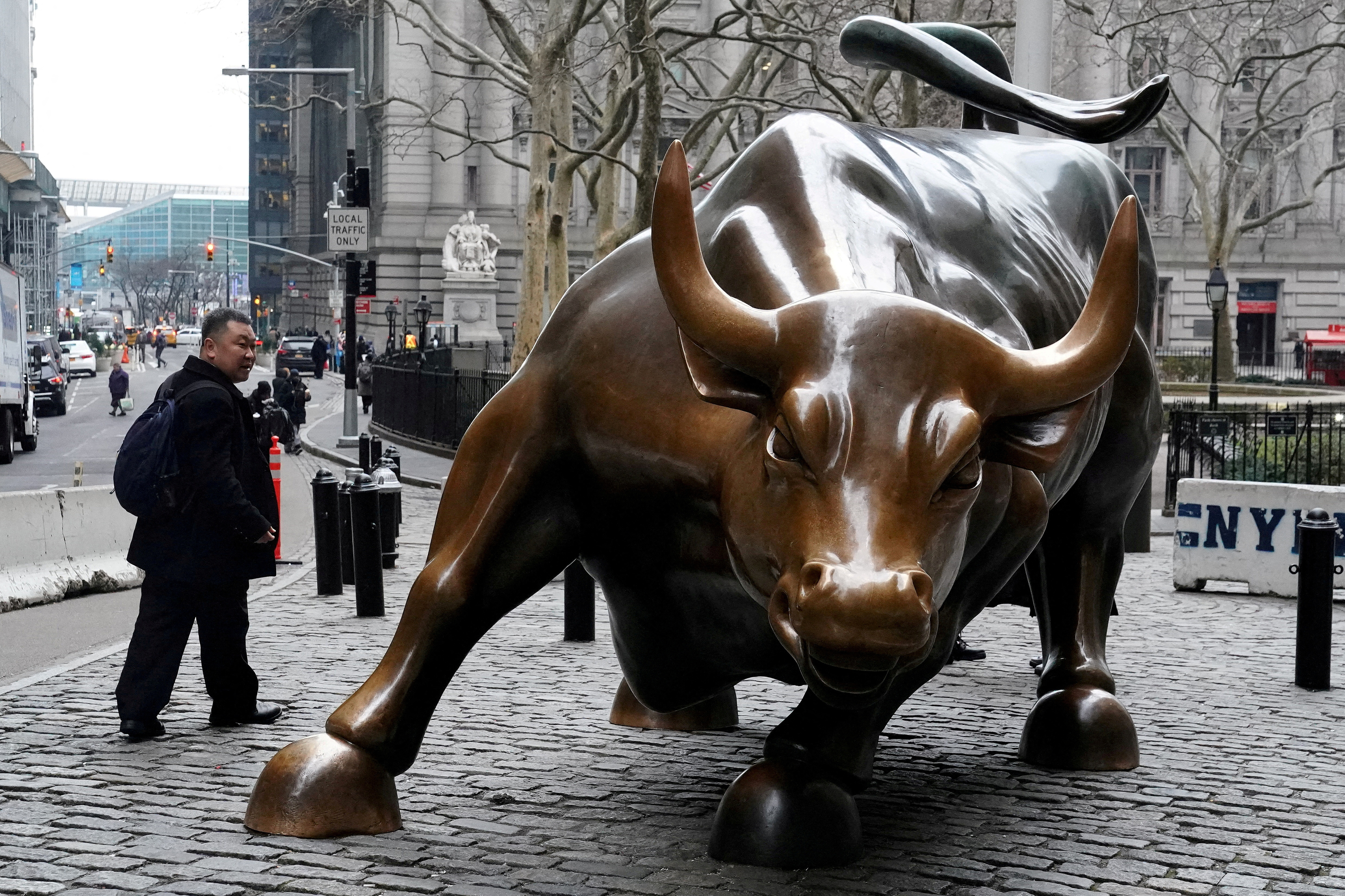 The Wall Street Bull is pictured in the Manhattan borough of New York City, Jan. 16, 2019.