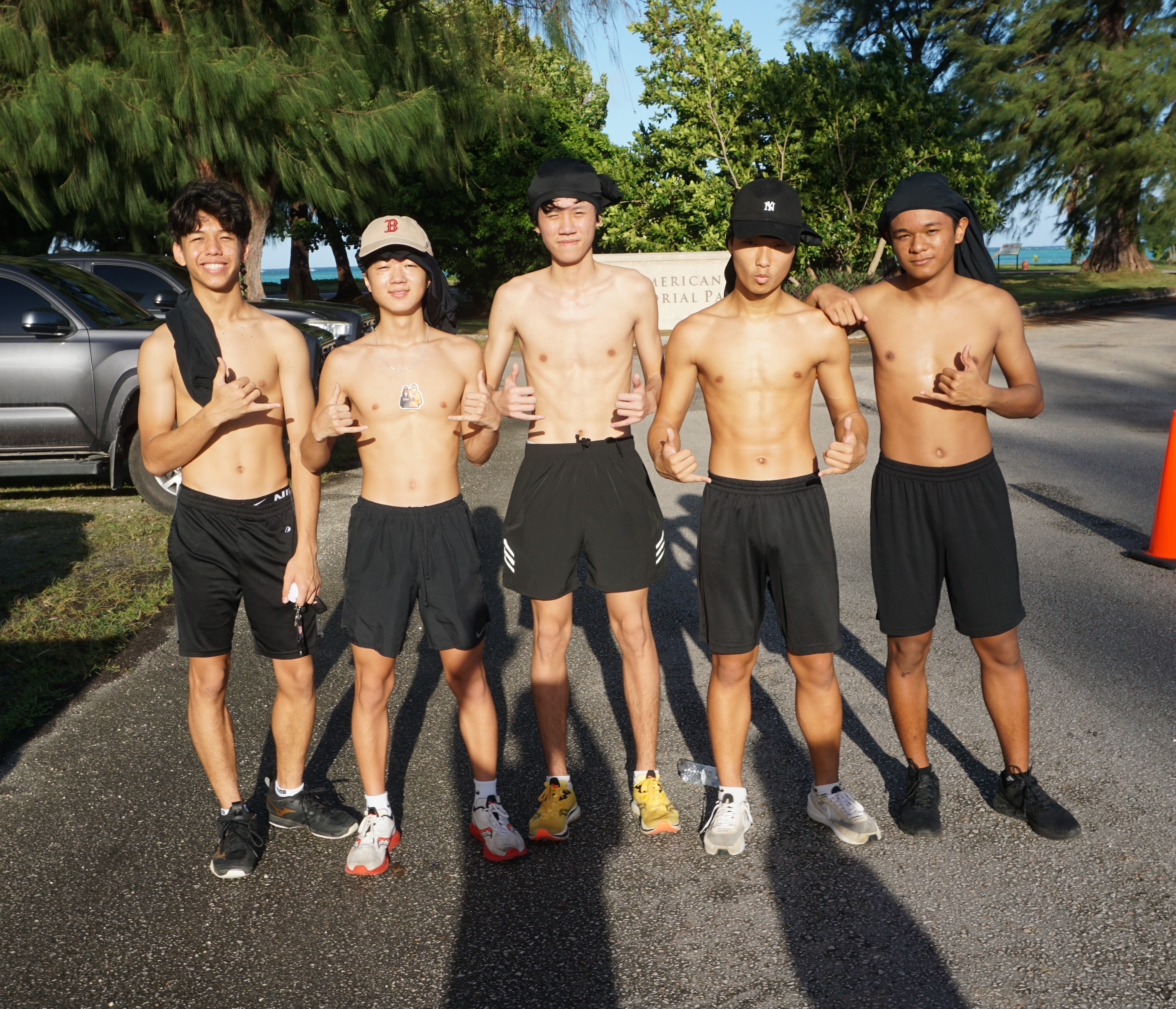 The Normal Korean Boys pose for a photo.