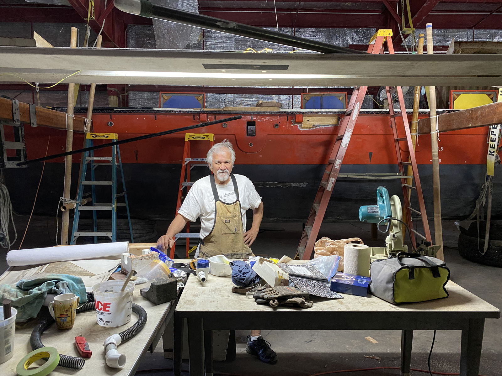 Mario Borja is an aerospace engineer who, in his retirement, has dedicated himself to building and maintaining Che'lu, a member of 500 Sails fleet of traditional Chamorro canoes.