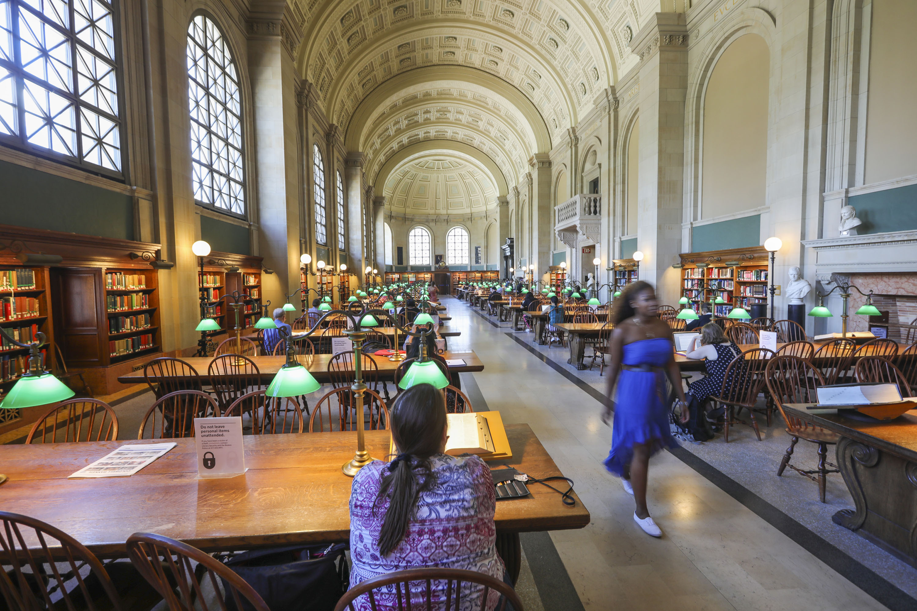 The Boston Public Library Copley Square branch on Aug. 2, 2018, in Boston. 