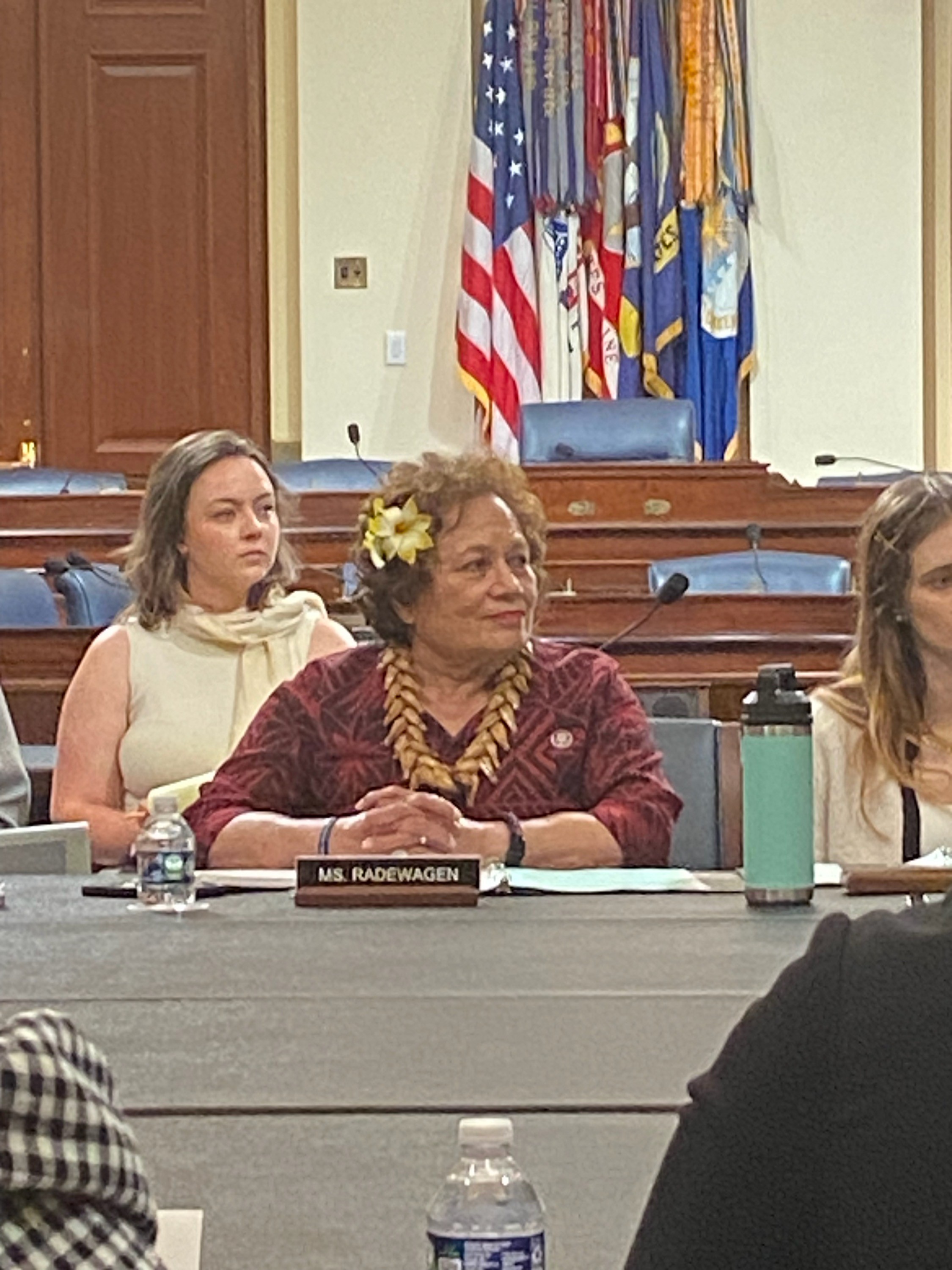 Congresswoman Amata takes part in one of the Women Veterans Task Force roundtables this year.