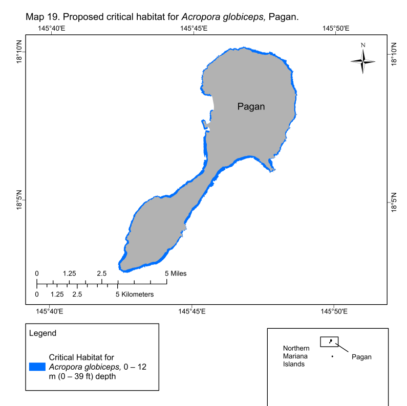 The areas in blue are NOAA's proposed sites of critical habitat designation.  