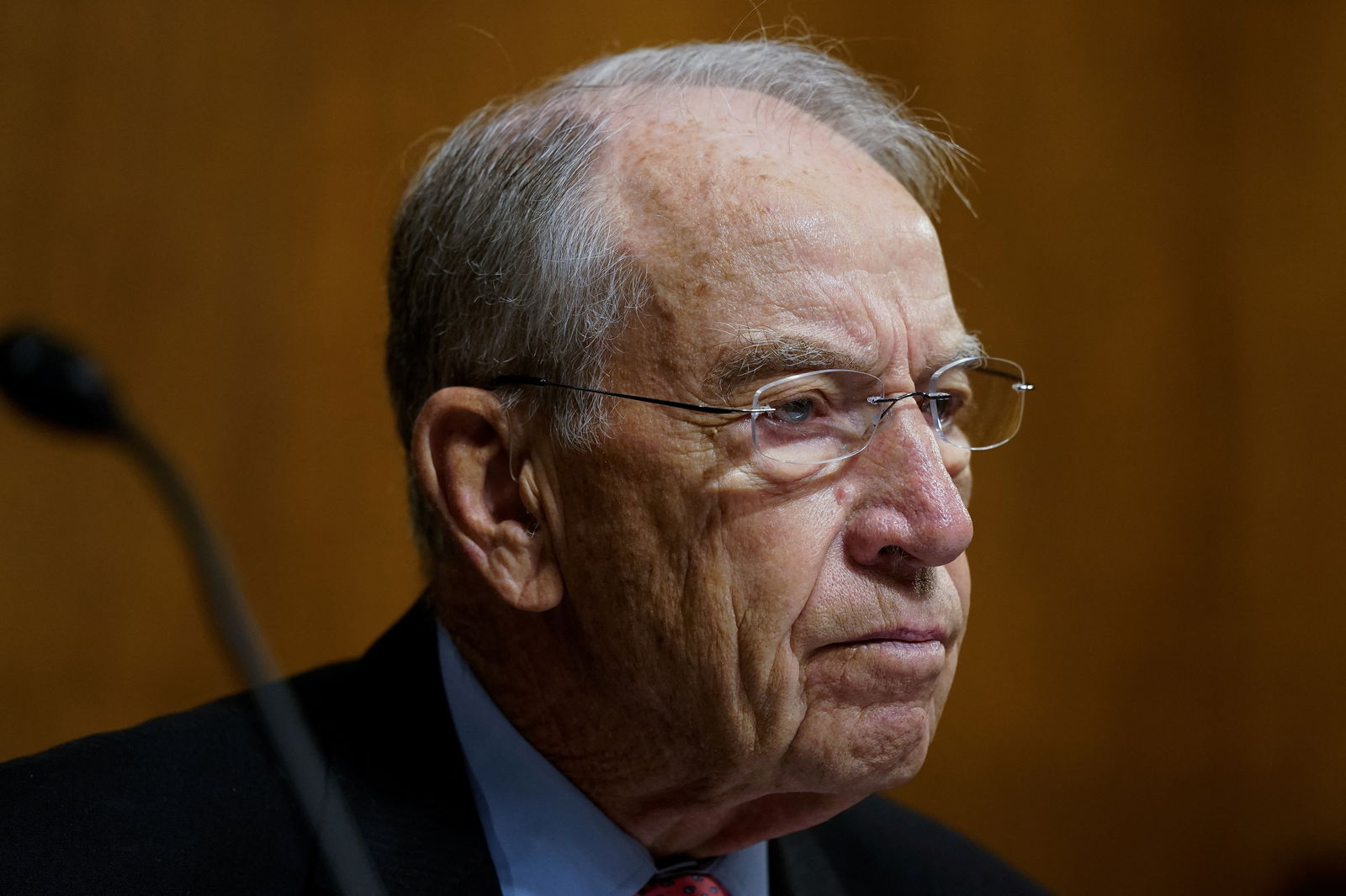 U.S. Senator Chuck Grassley (R-IA) looks on during a U.S. Senate Judiciary Committee hearing on Capitol Hill in Washington, U.S., September 7, 2022. 