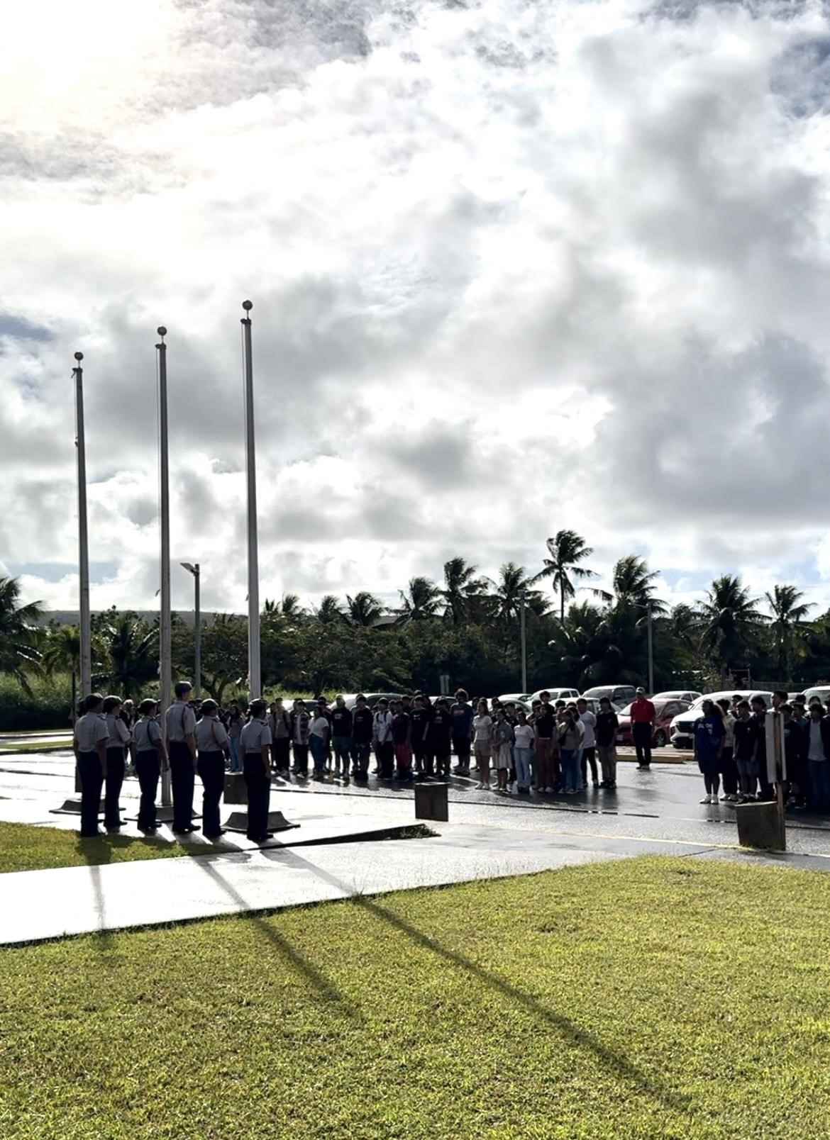 The  first flag ceremony Of 2024.