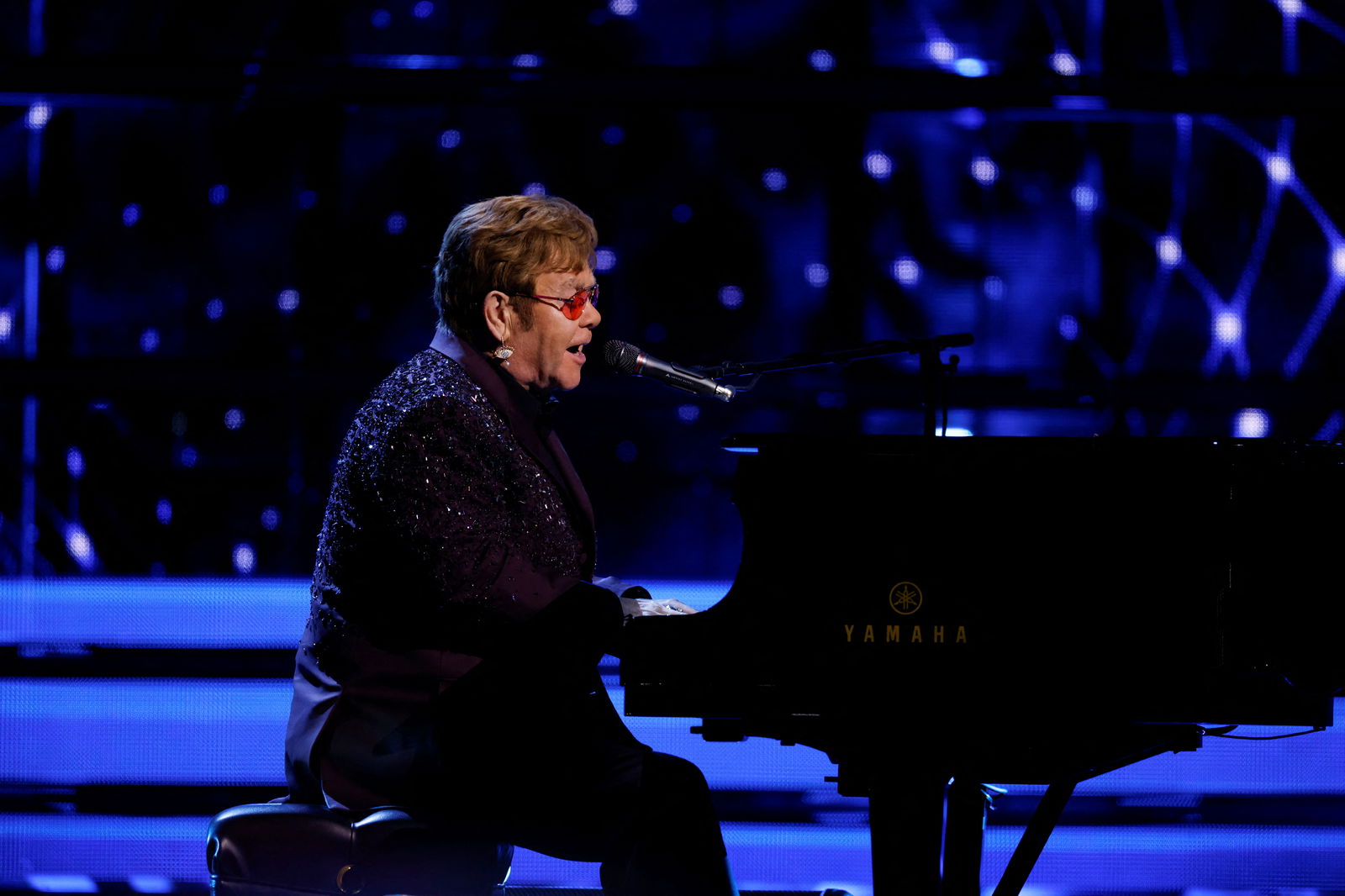 Elton John performs during the 38th Annual Rock & Roll Hall of Fame Induction Ceremony in Brooklyn, New York, U.S., November 3, 2023. 