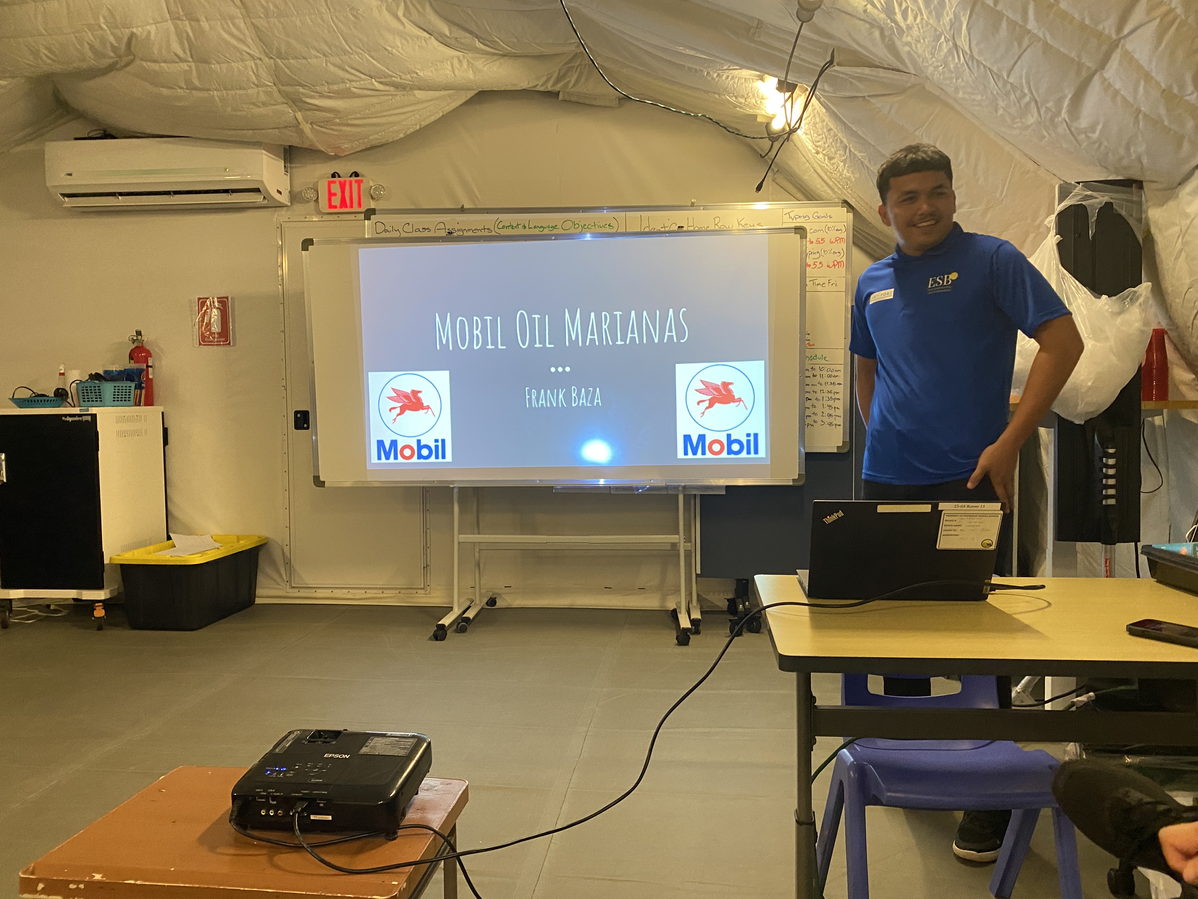 Frank Baza, a Da'ok Academy student who also works at Mobil Kagman, shares the information he learned regarding business operations.